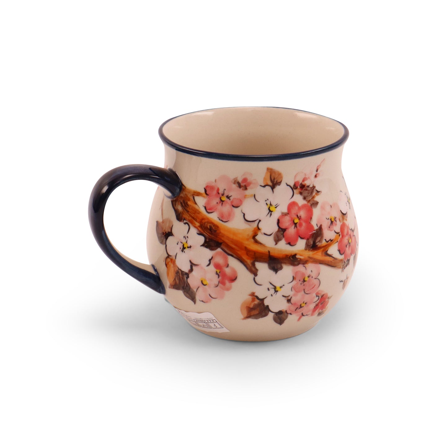 18oz Belly Mug. Pattern: Spring Blush