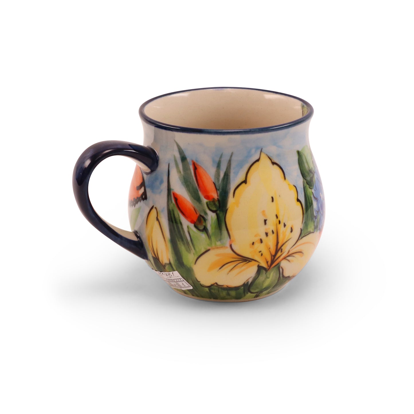 18oz Belly Mug LE. Pattern: Iris Bouquet