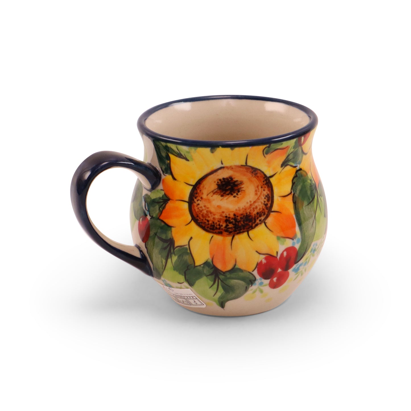 12oz Belly Mug. Pattern: Sunflower Power