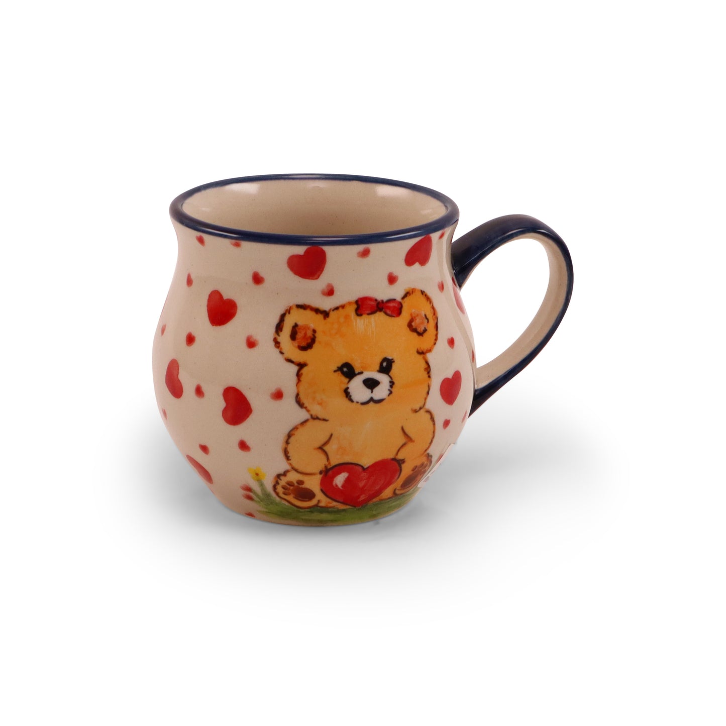 12oz Belly Mug LE. Pattern: I Love Bear