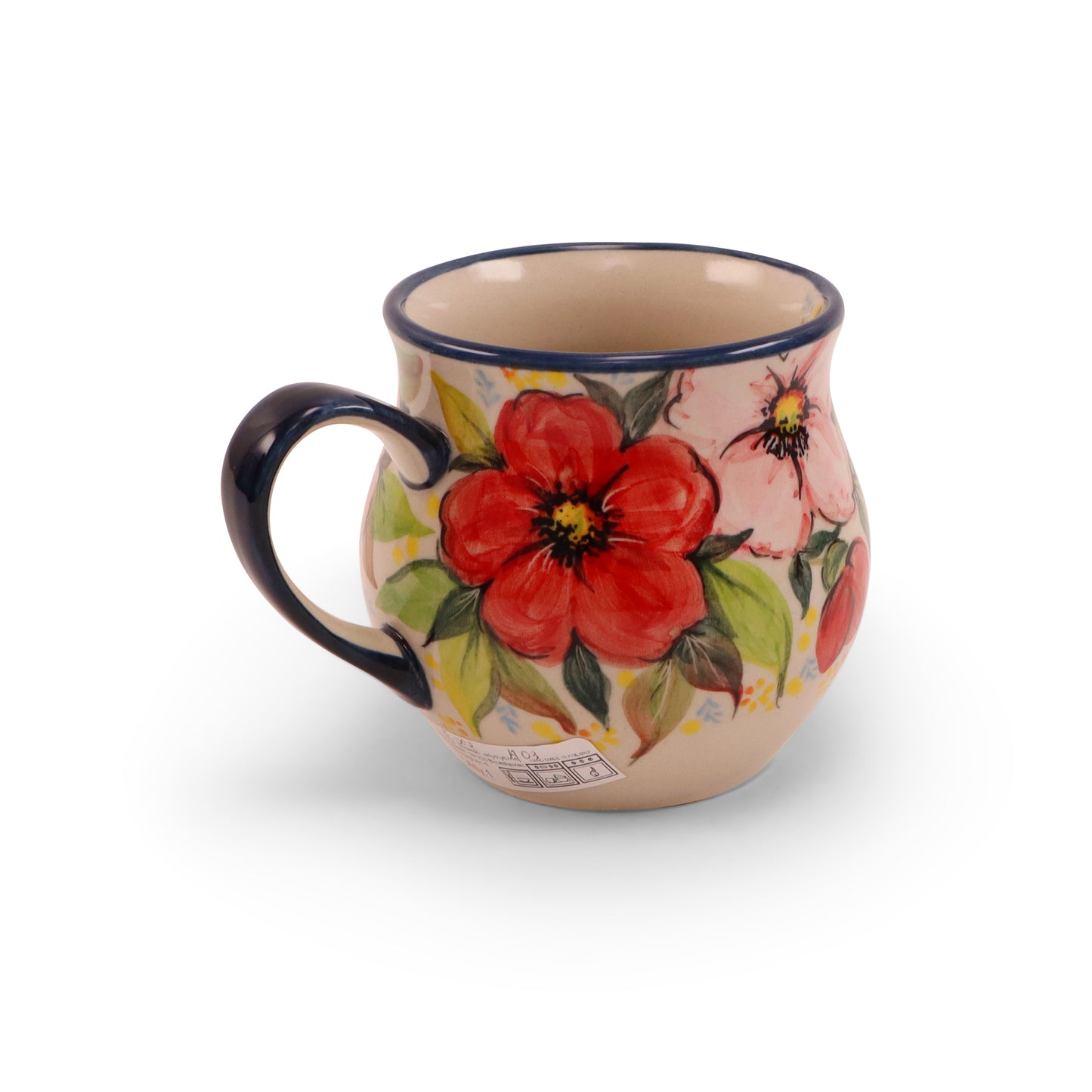 12oz Belly Mug. Pattern: Spring Splendor