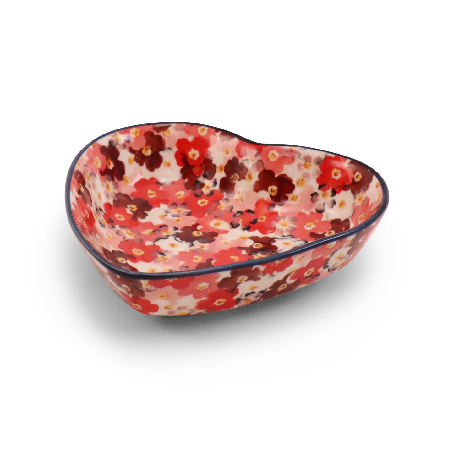 6"x7"x2" Heart Bowl. Pattern: Feeling Mellow