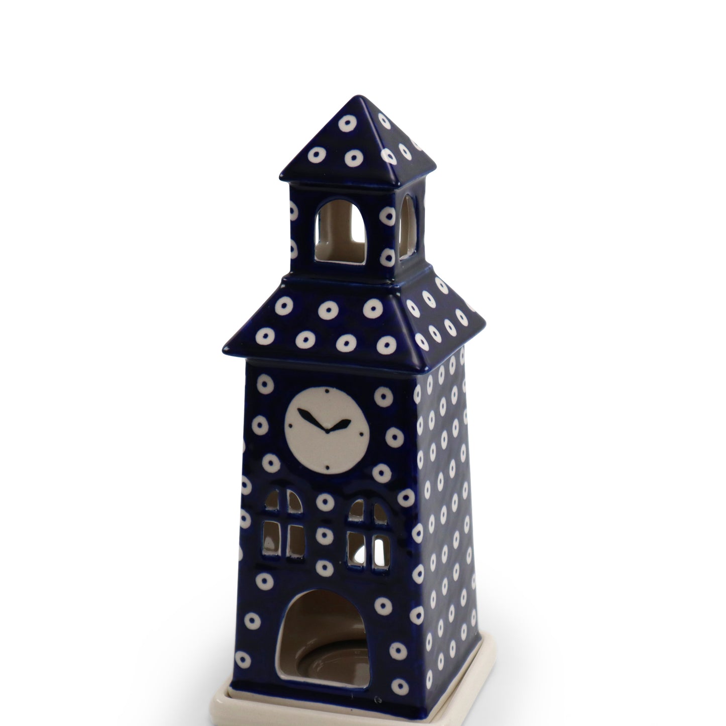 11"x5"x5" Luminary Clock Tower.Pattern: Owl Eye