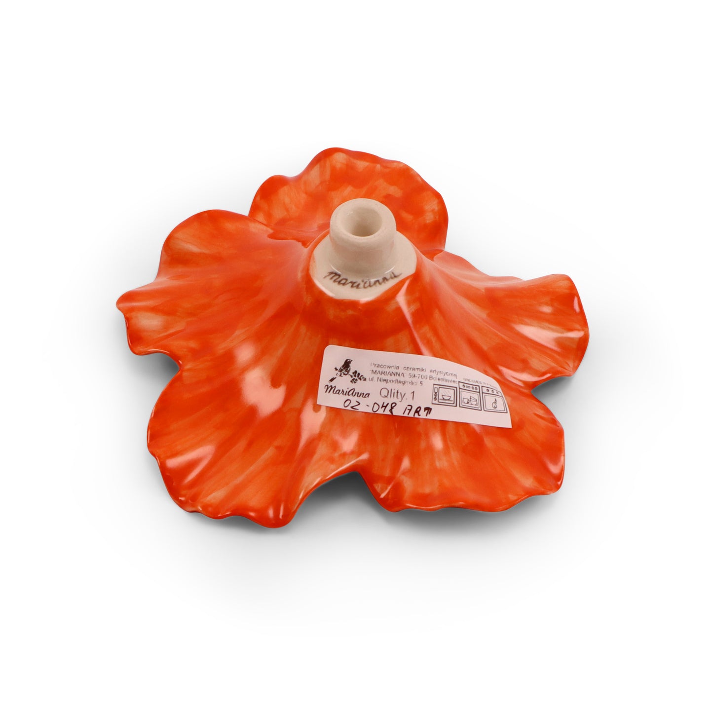 6"x3" Flower Figurine. Pattern: Orange