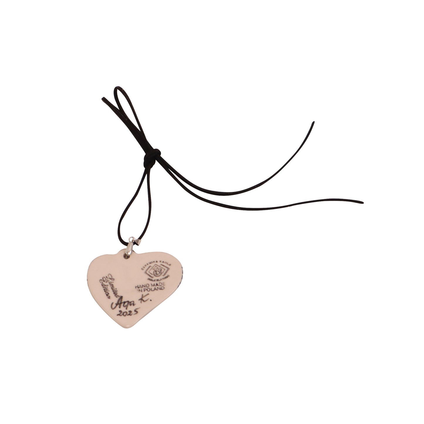 2"x2" Heart Pendant LE.Pattern: Midnight Lace