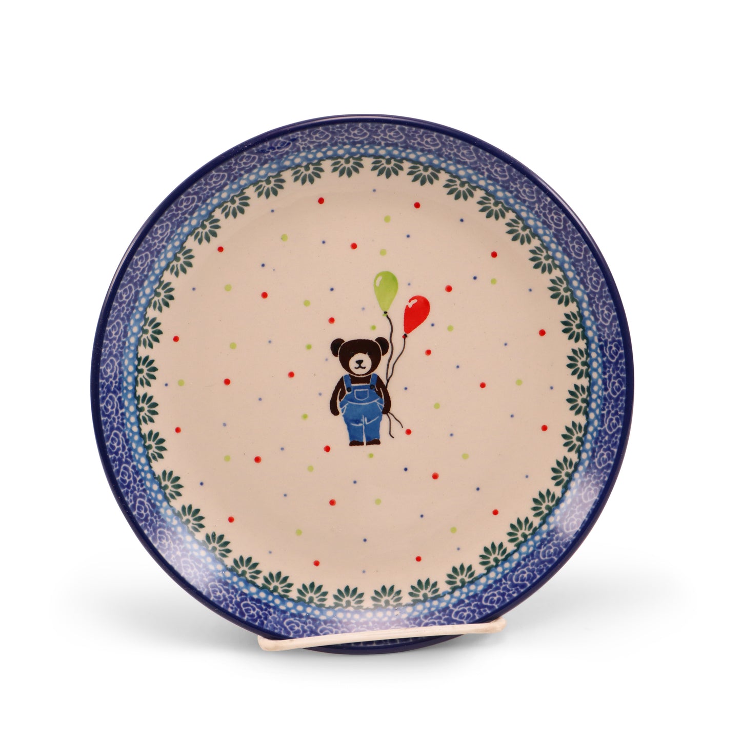 8" Dessert Plate. Pattern: Party Bear