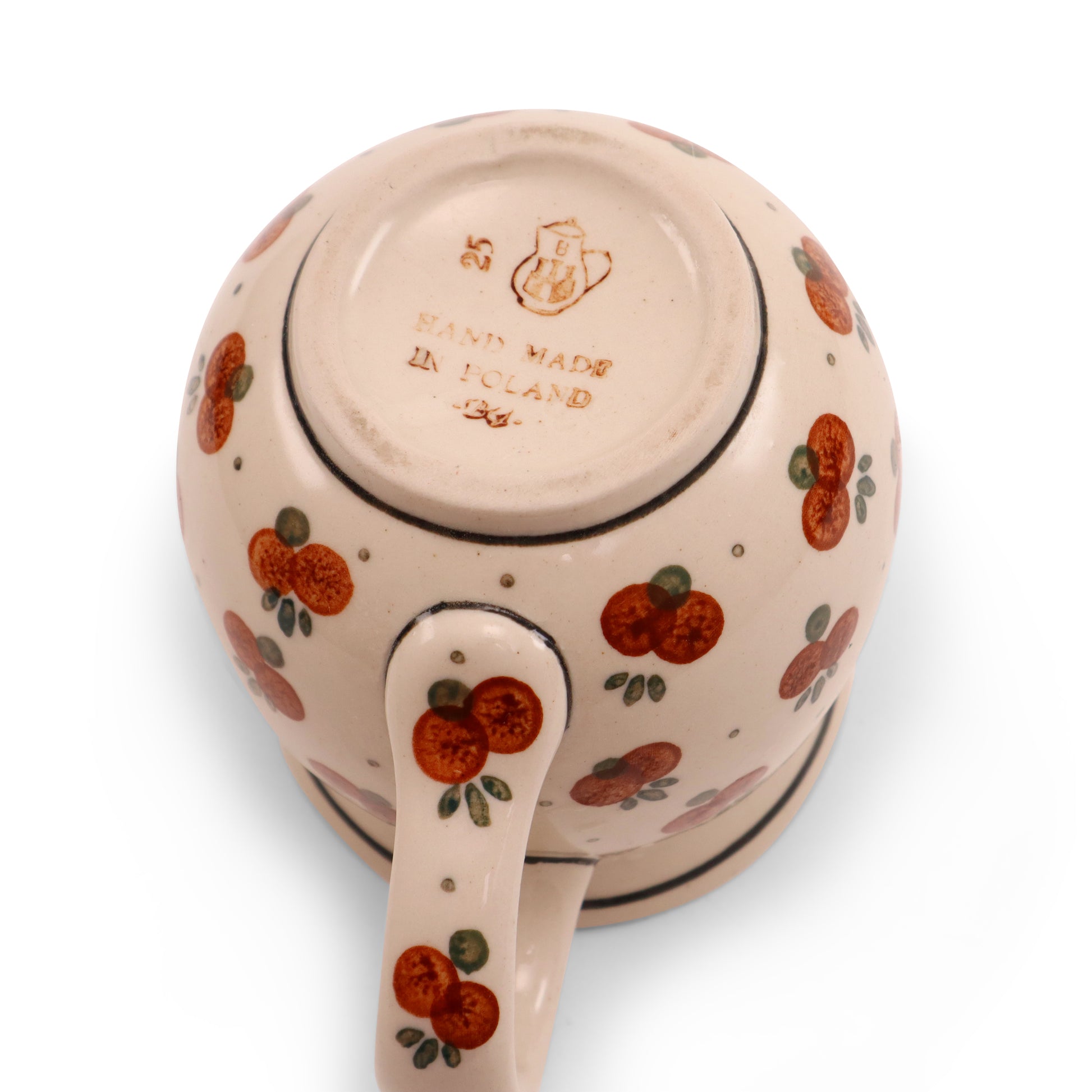 12oz Belly Mug. Pattern: Brownberry