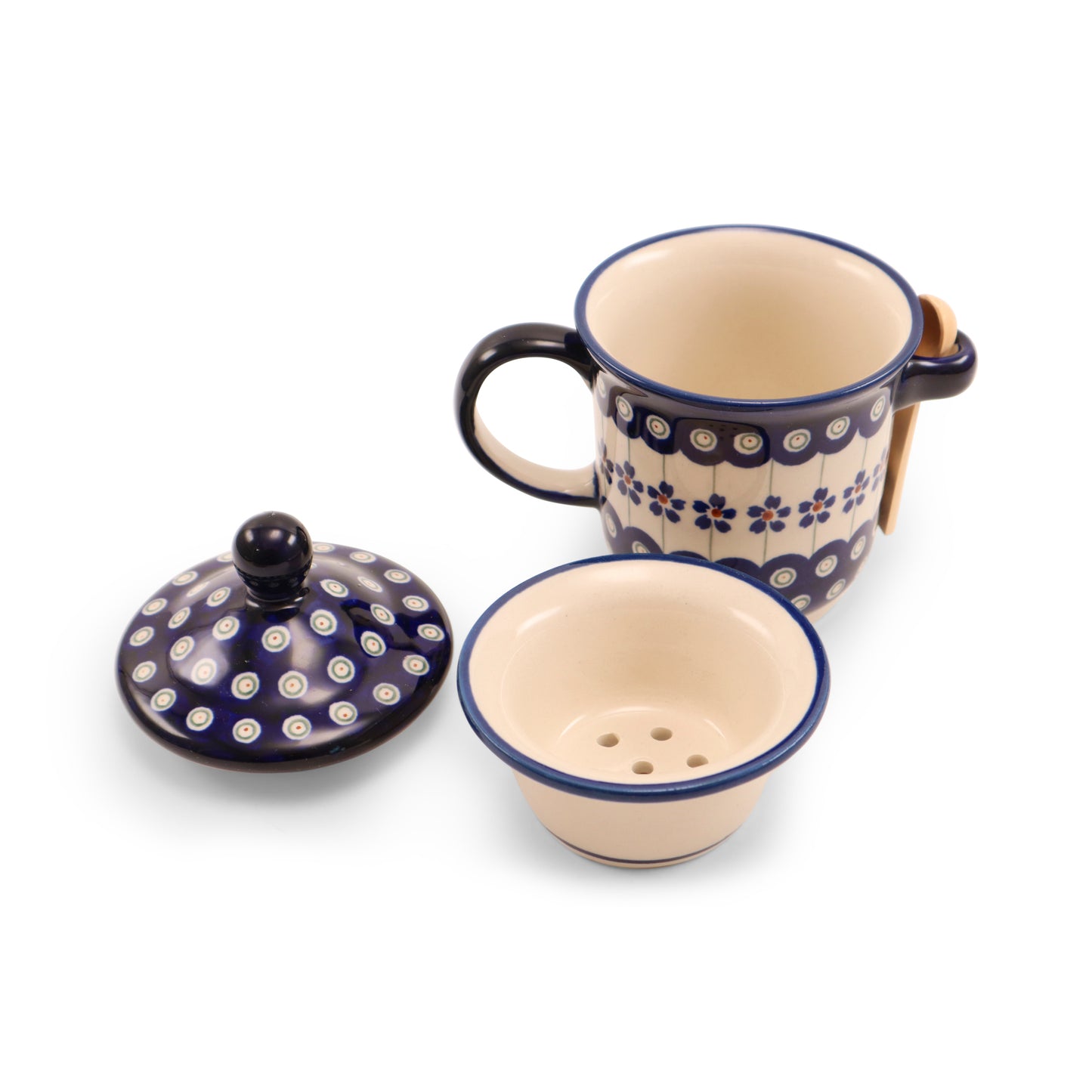 10oz Brewing Cup. Pattern: Flowering Peacock