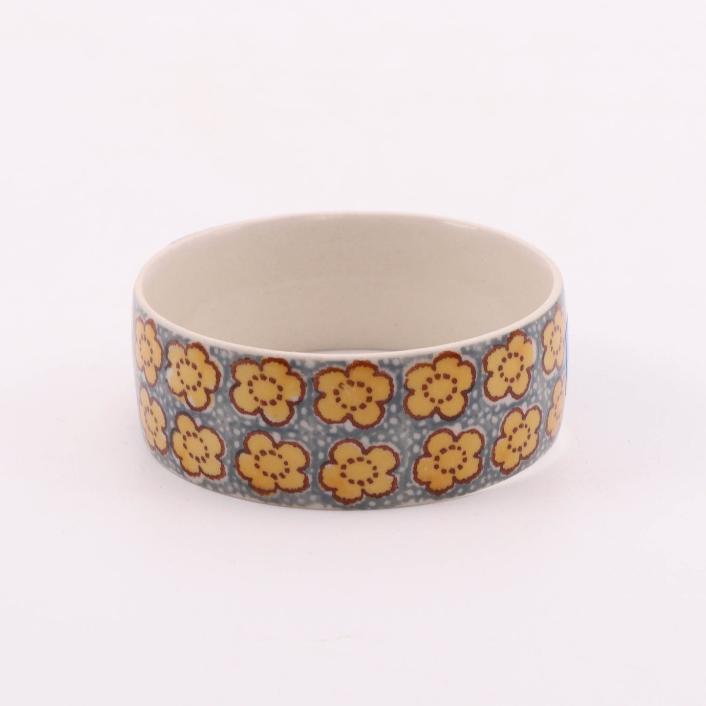 2.75" Ceramic Bangle. Pattern: Carefree Dark