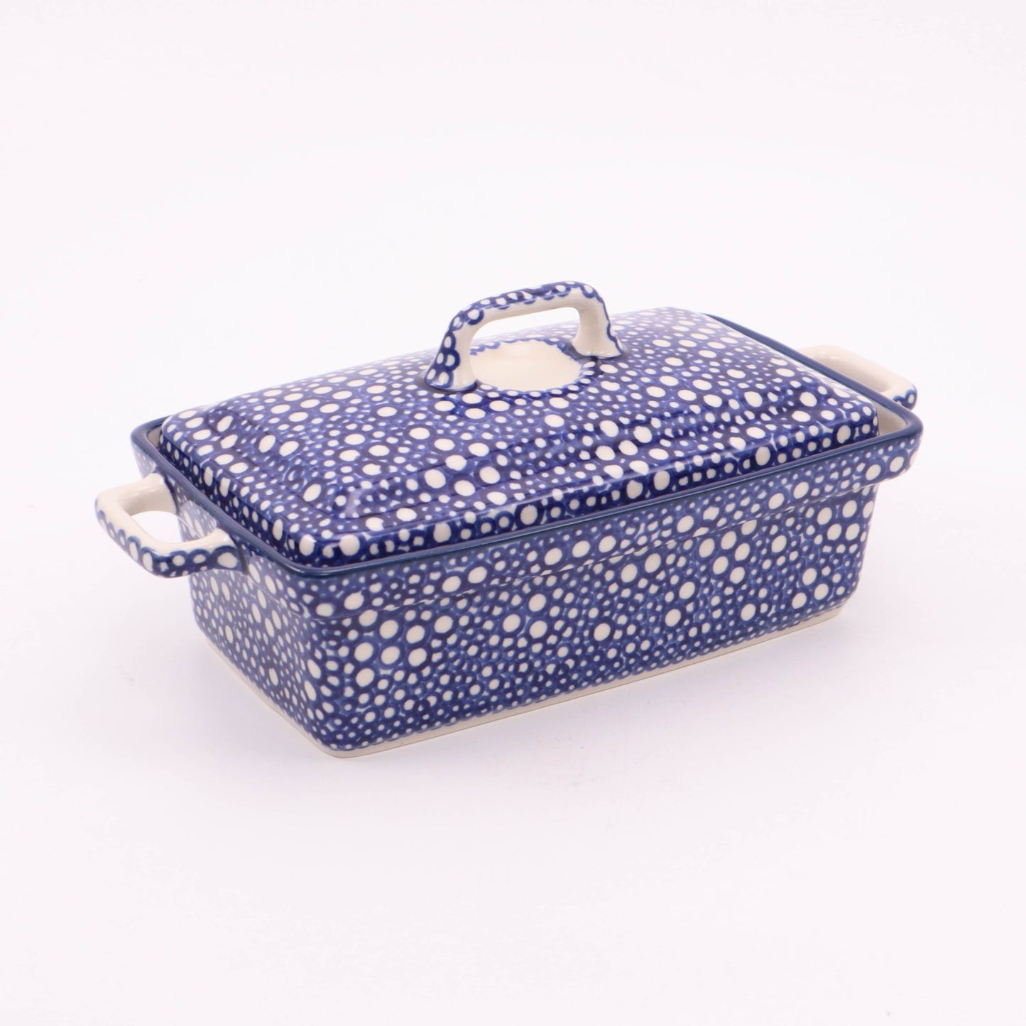 8"x4.5" Rectangular Covered Dish. Pattern: Riptide