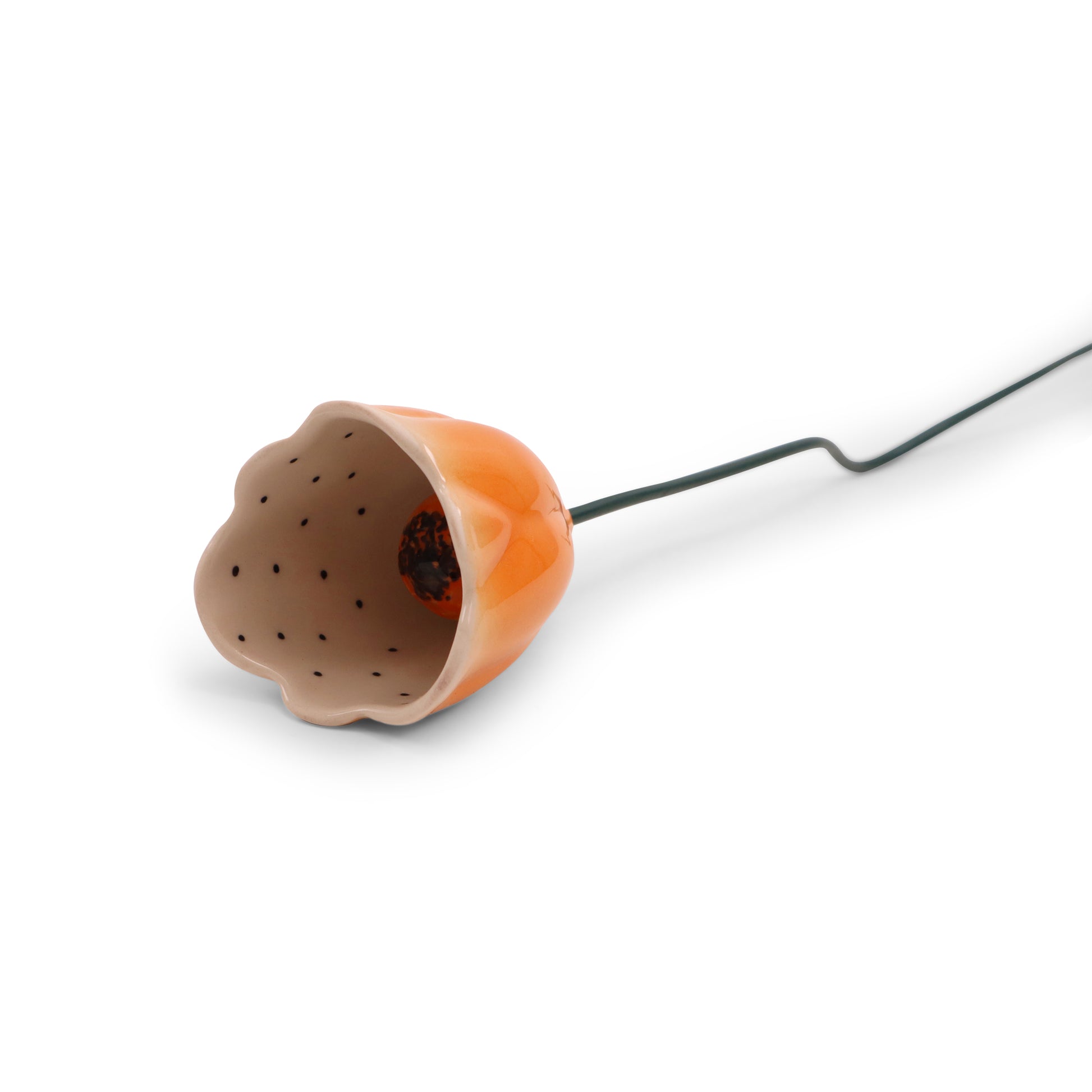 2"x3" Closed Tulip on Stem.Pattern: Orange