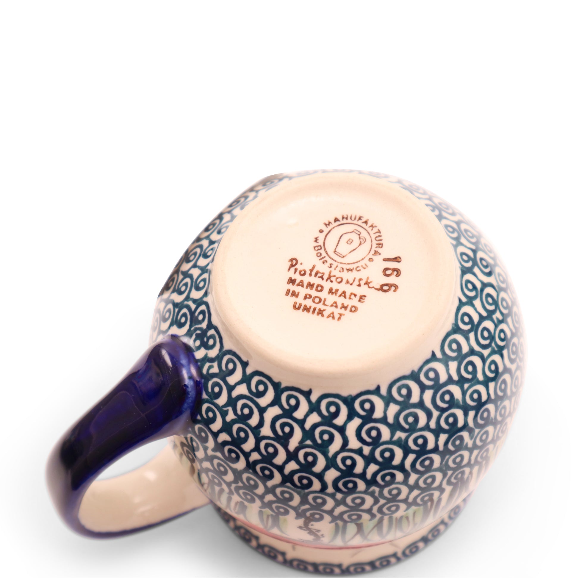 16oz Belly Mug. Pattern: Red Poppy