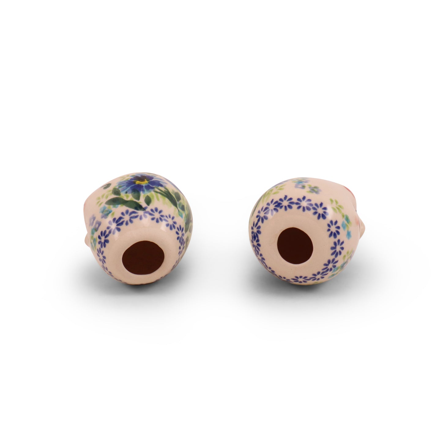 3" Egg Friend Figurine C Set of 2. Pattern: Cornflower