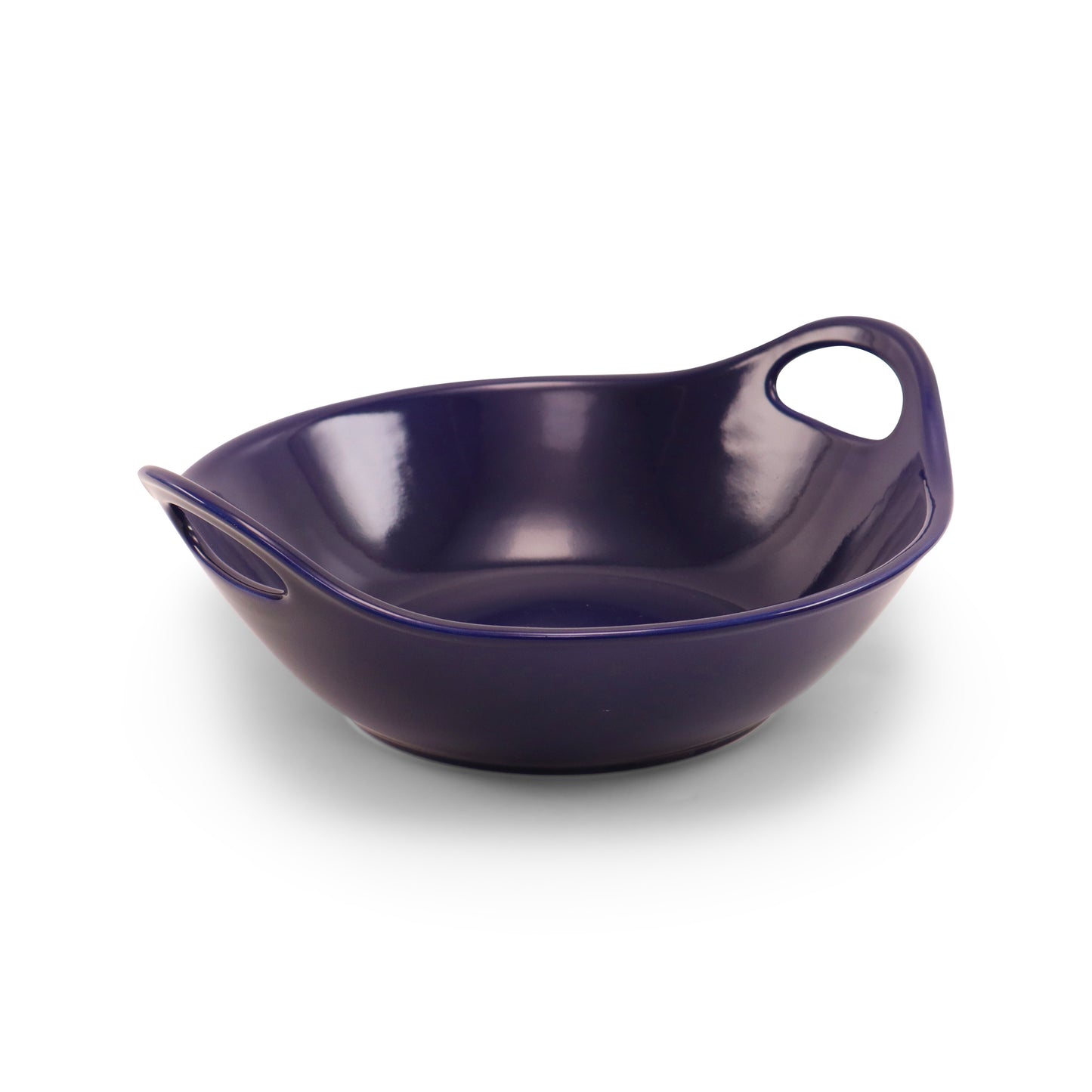 10.5" Bowl With Handles. Pattern: Cobalt