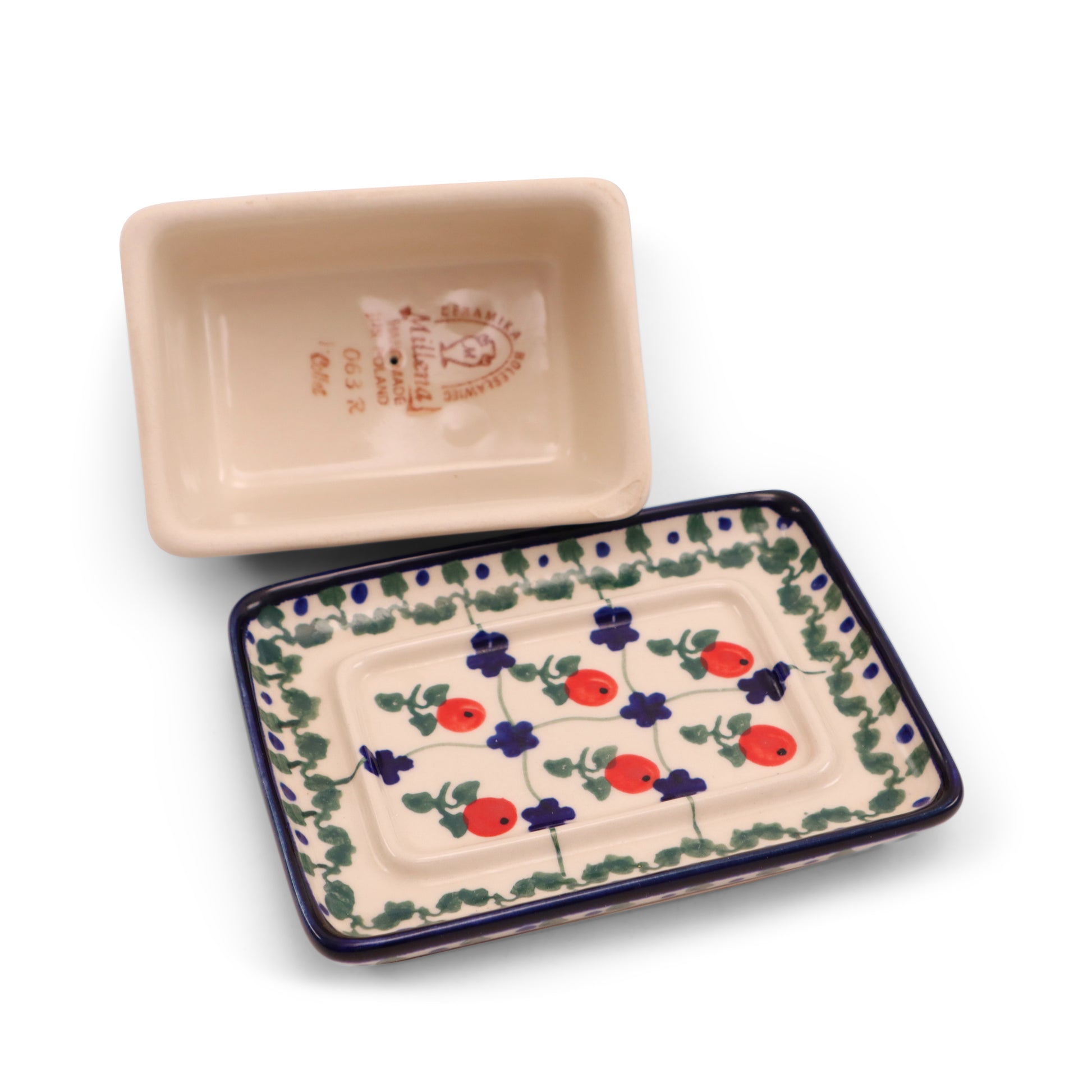 4.5"x3.5" Butter Dish 2Q. Pattern: 063R