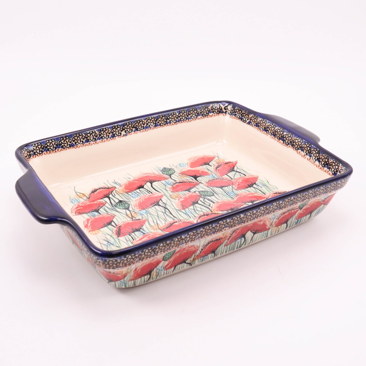 12"x9.5" Rectangular Baker with Handles Pattern: U12