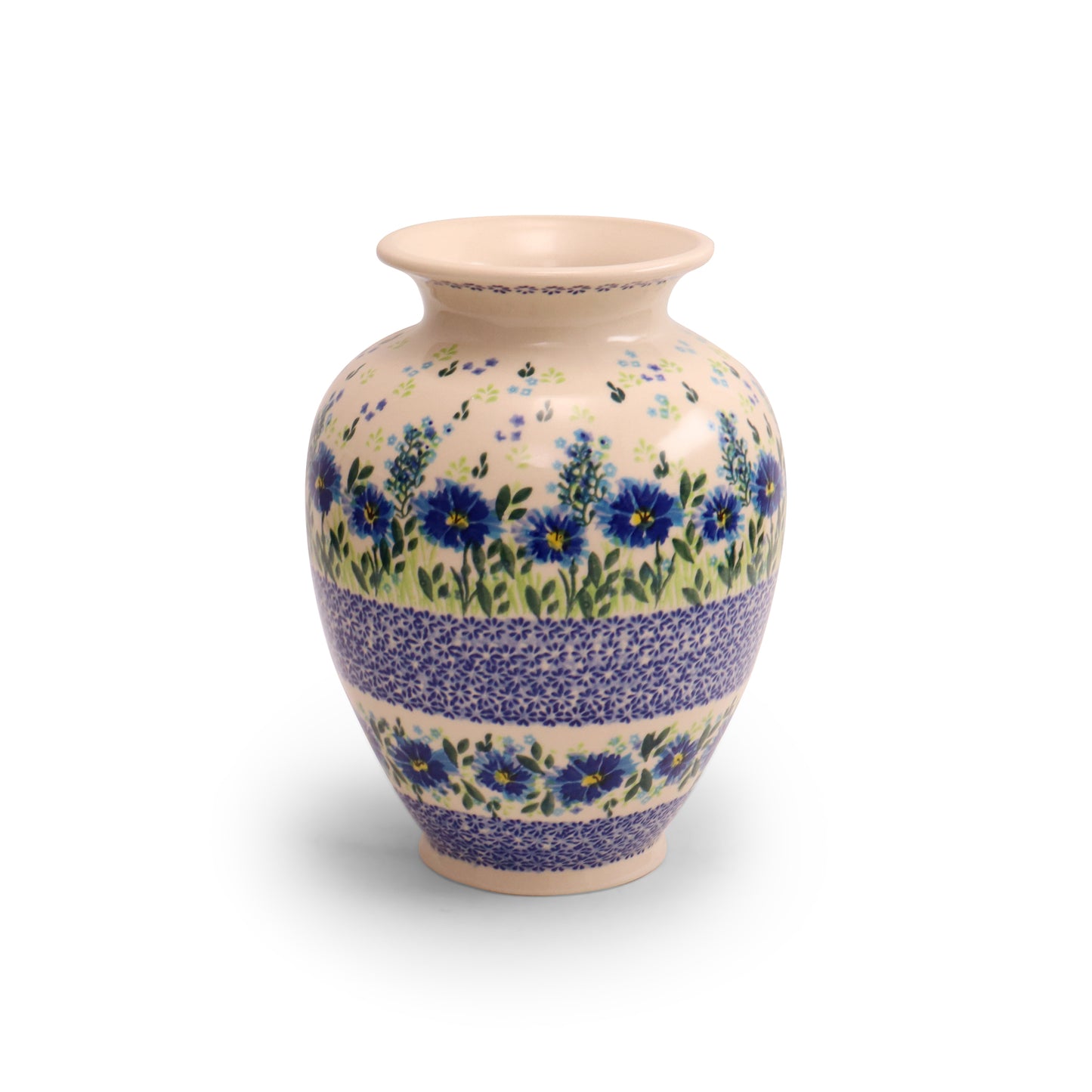 10"x8" Vase. Pattern: Cornflower