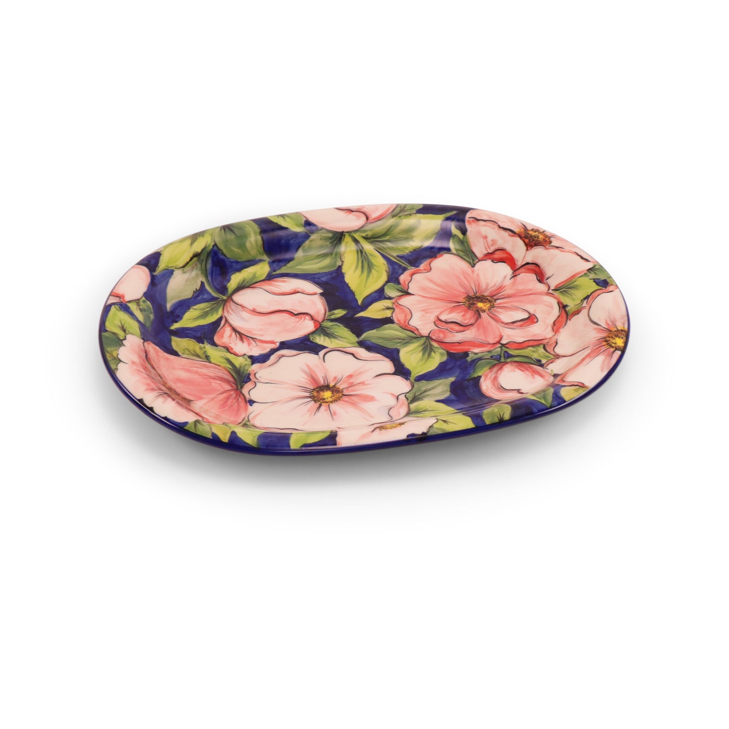 7.5"x4" Waved Pedestal Bowl. Pattern: Lemonade