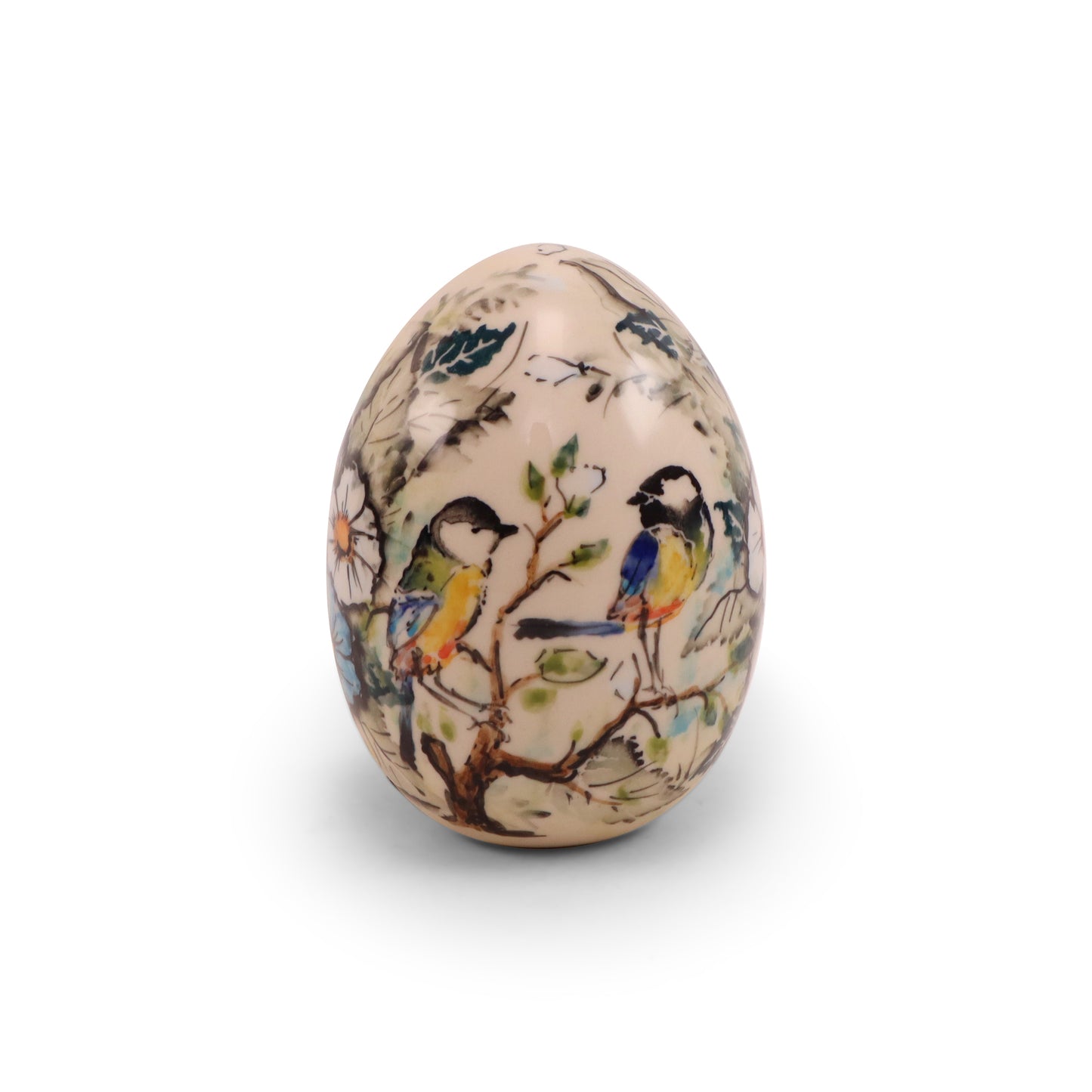 5" Large Ceramic Egg. Pattern: LE F