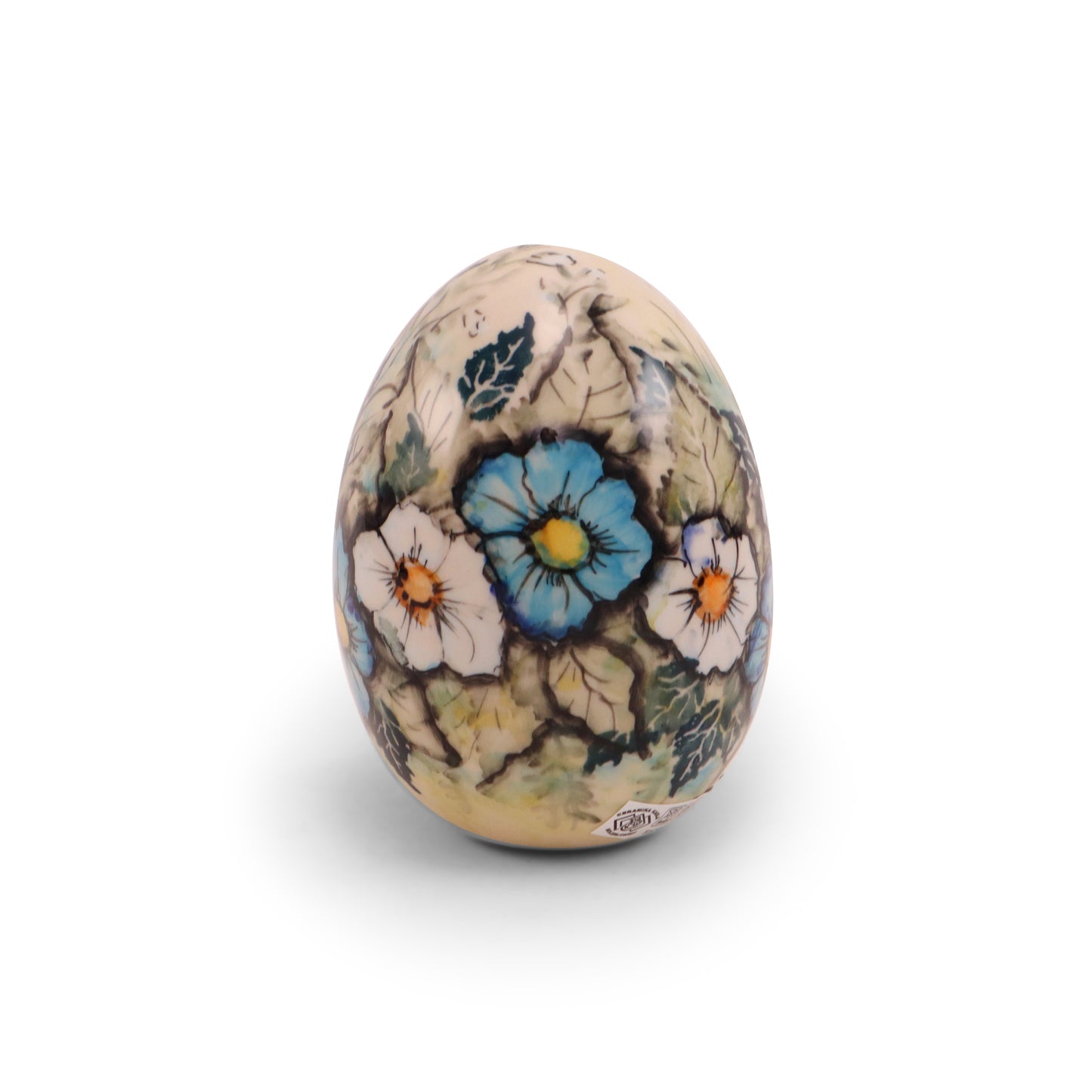 5" Large Ceramic Egg. Pattern: LE F