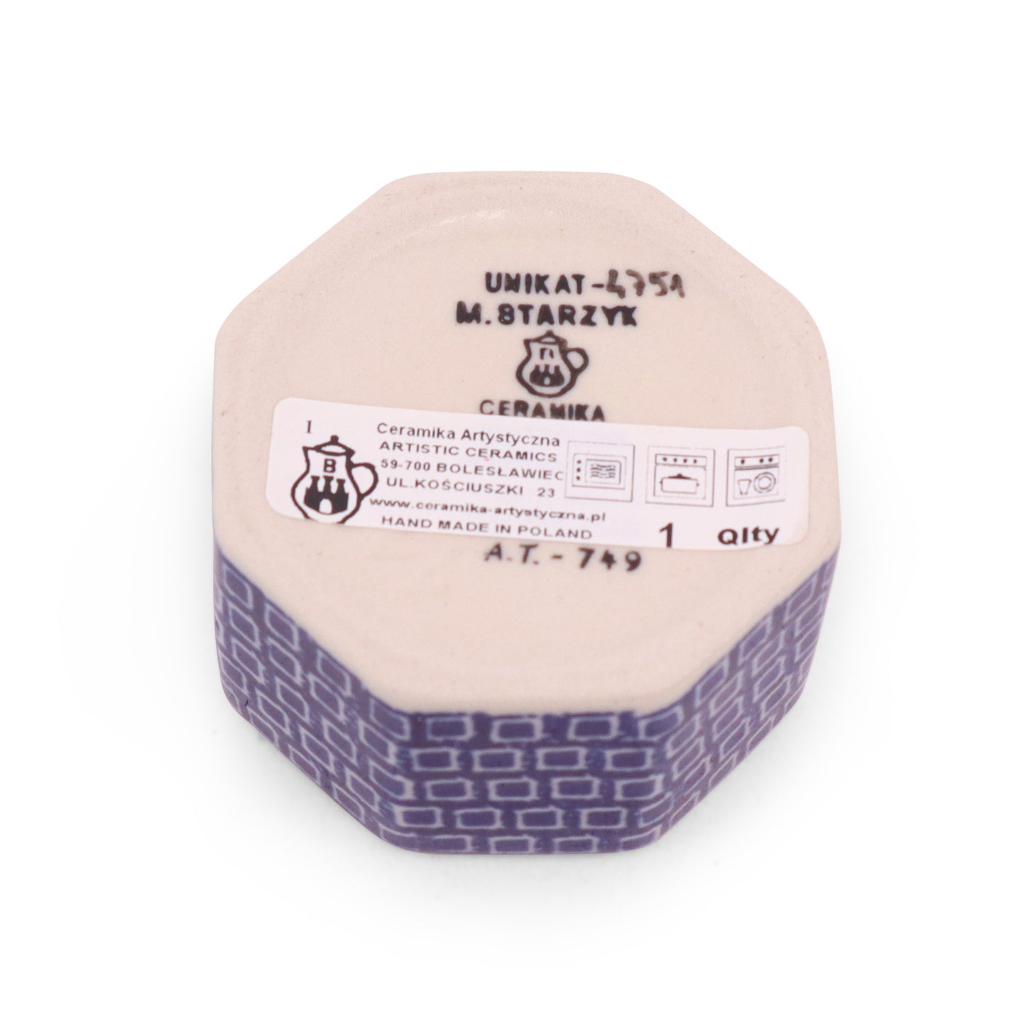 Mini Pretzel Box. Pattern: Blue Tiles