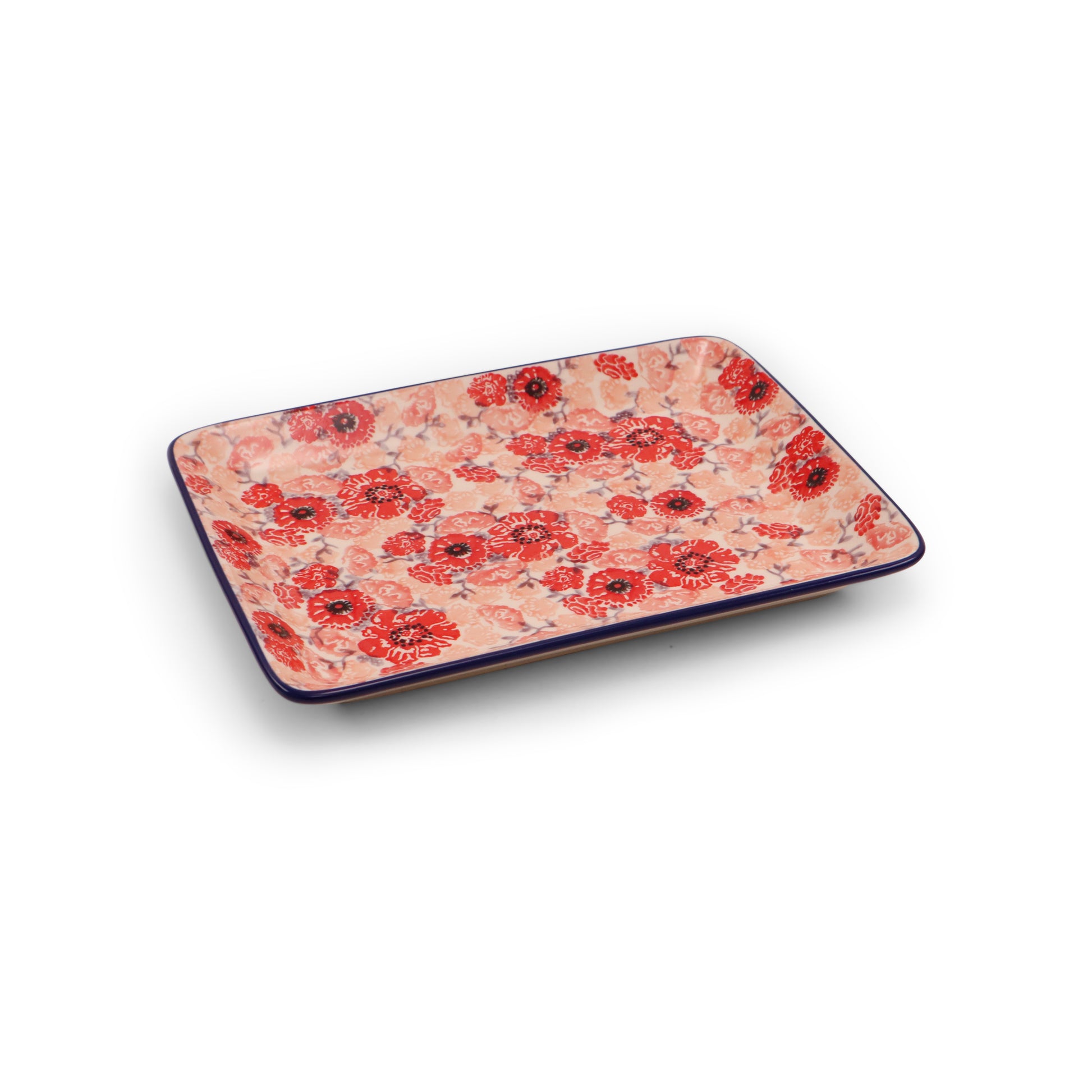 7"x9.5" Rectangular Tray Pattern: Rosé