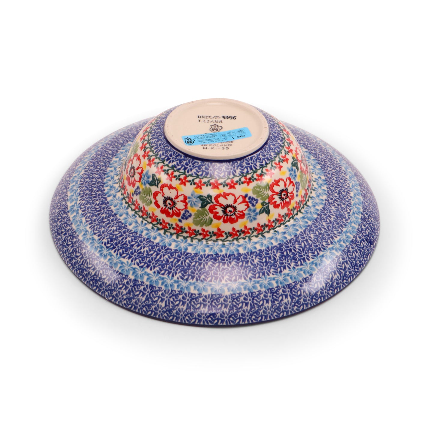 10" Deep Soup Plate. Pattern: Happy Flutter