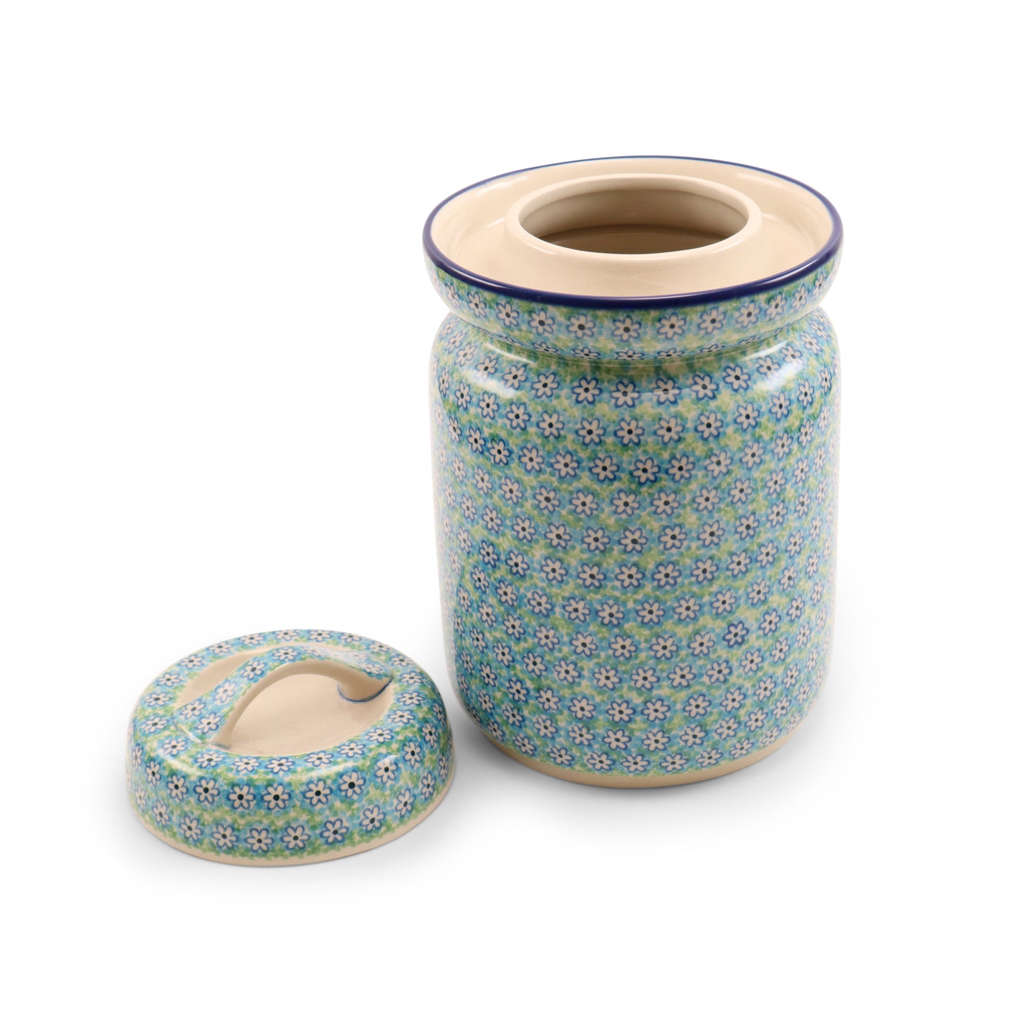 3.5L Hermetic Container. Pattern: Daisy Blues
