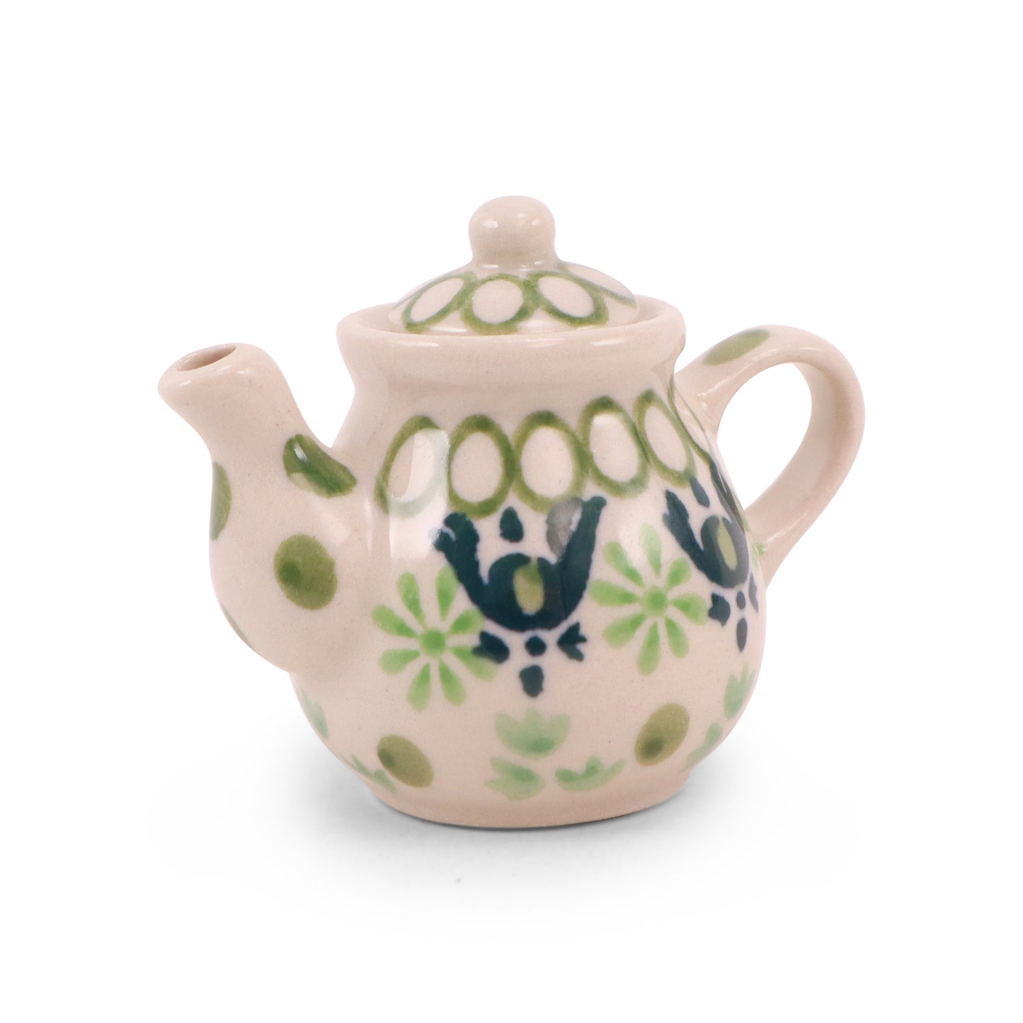 Mini Decorative Teapot. Pattern: Mint Julep