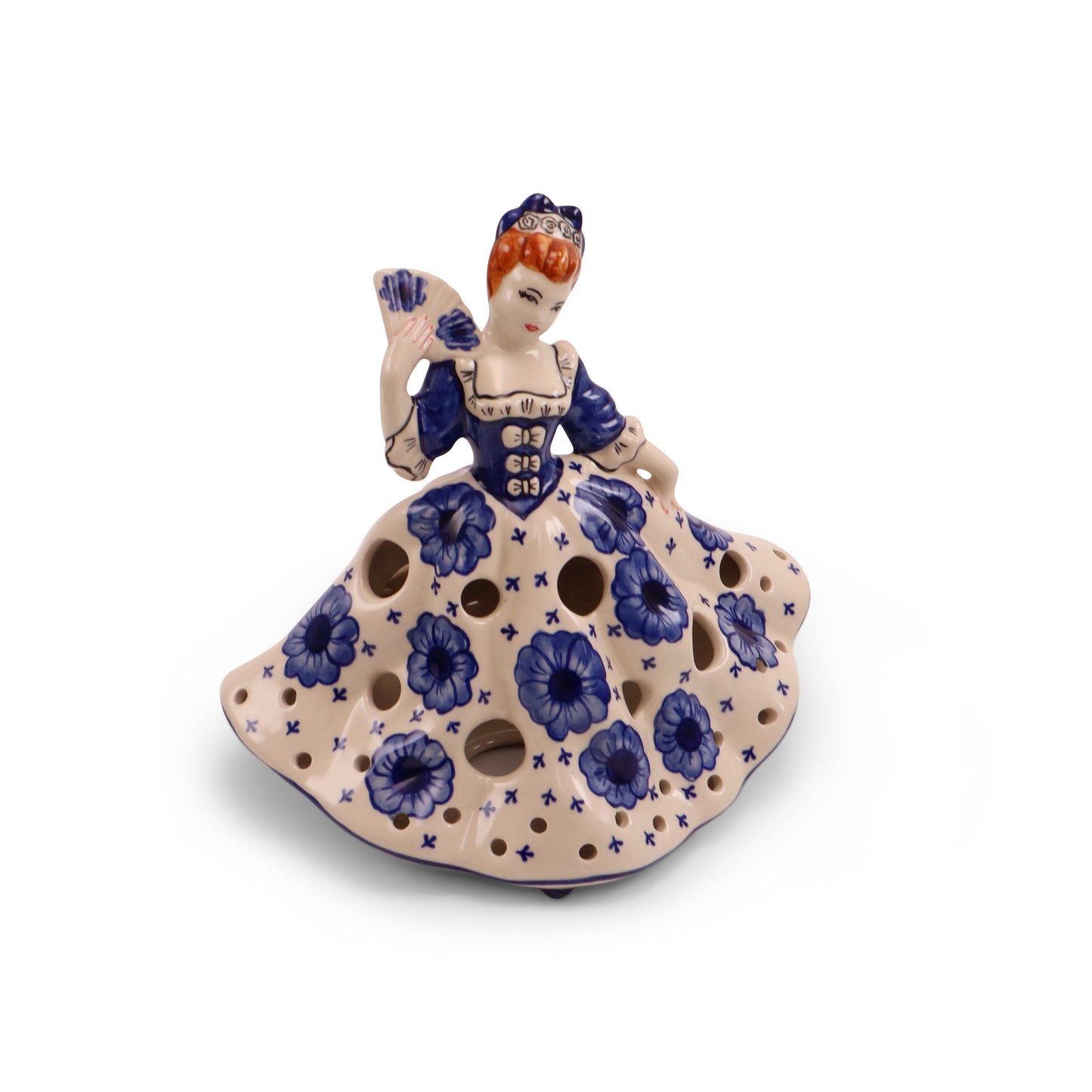 9"x9" Luminary Lady Figurine. Pattern: Night Sky