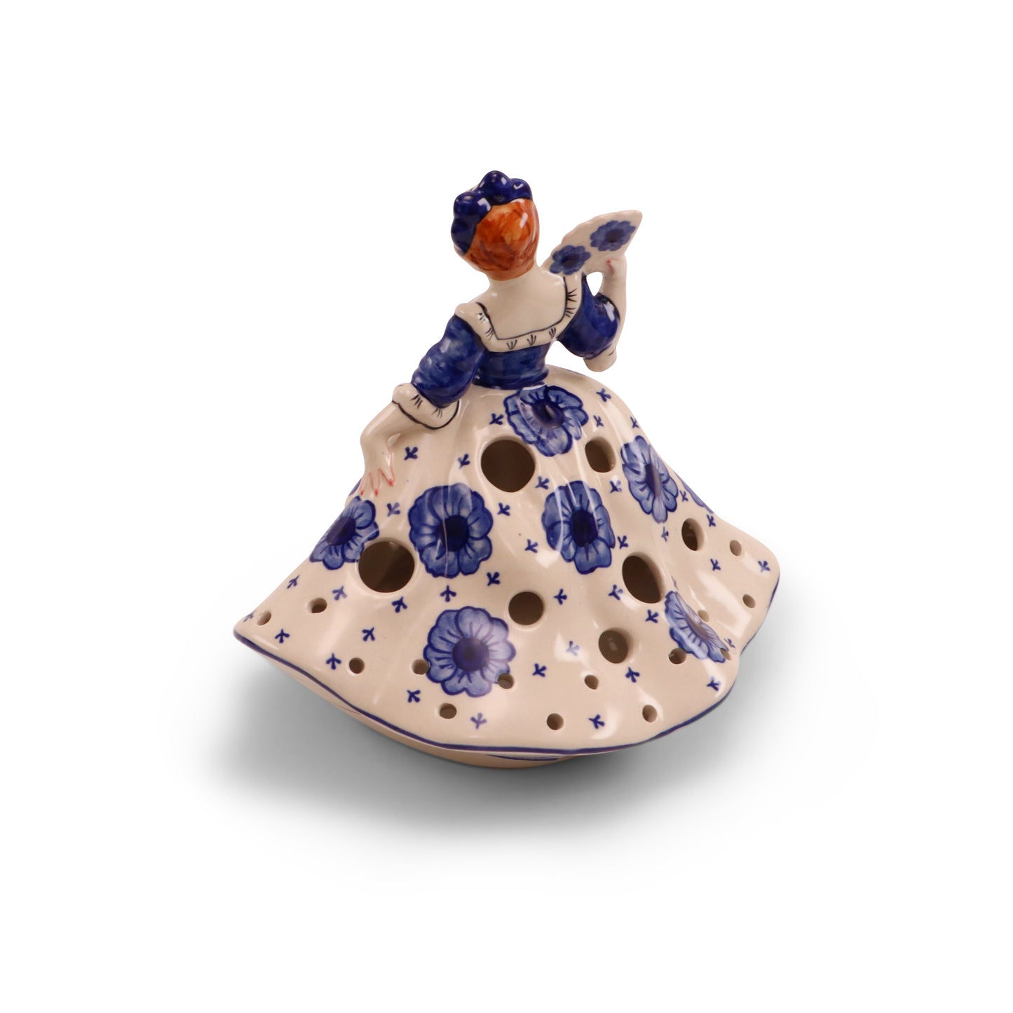 9"x9" Luminary Lady Figurine. Pattern: Night Sky