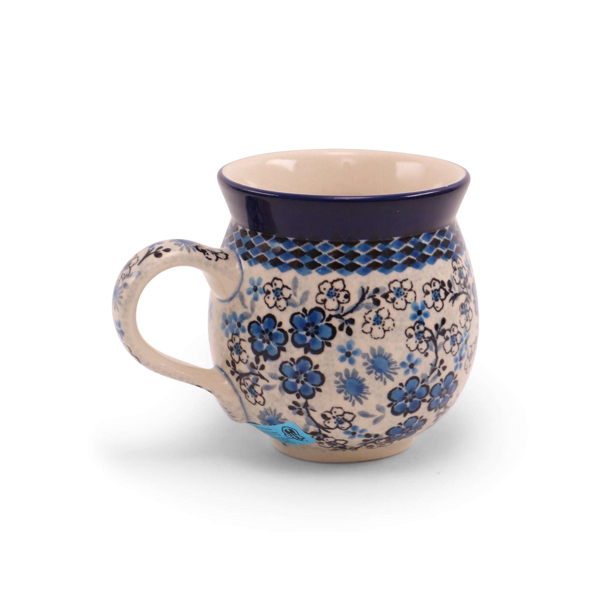 12oz Belly Mug. Pattern: Foxy Flair