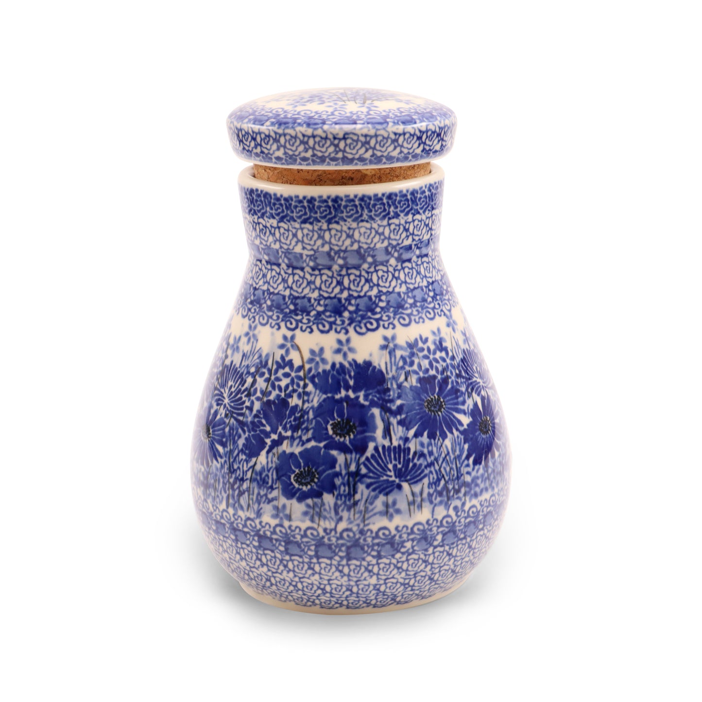 8"x5.5" Container with Cork Lid. Pattern: U5068