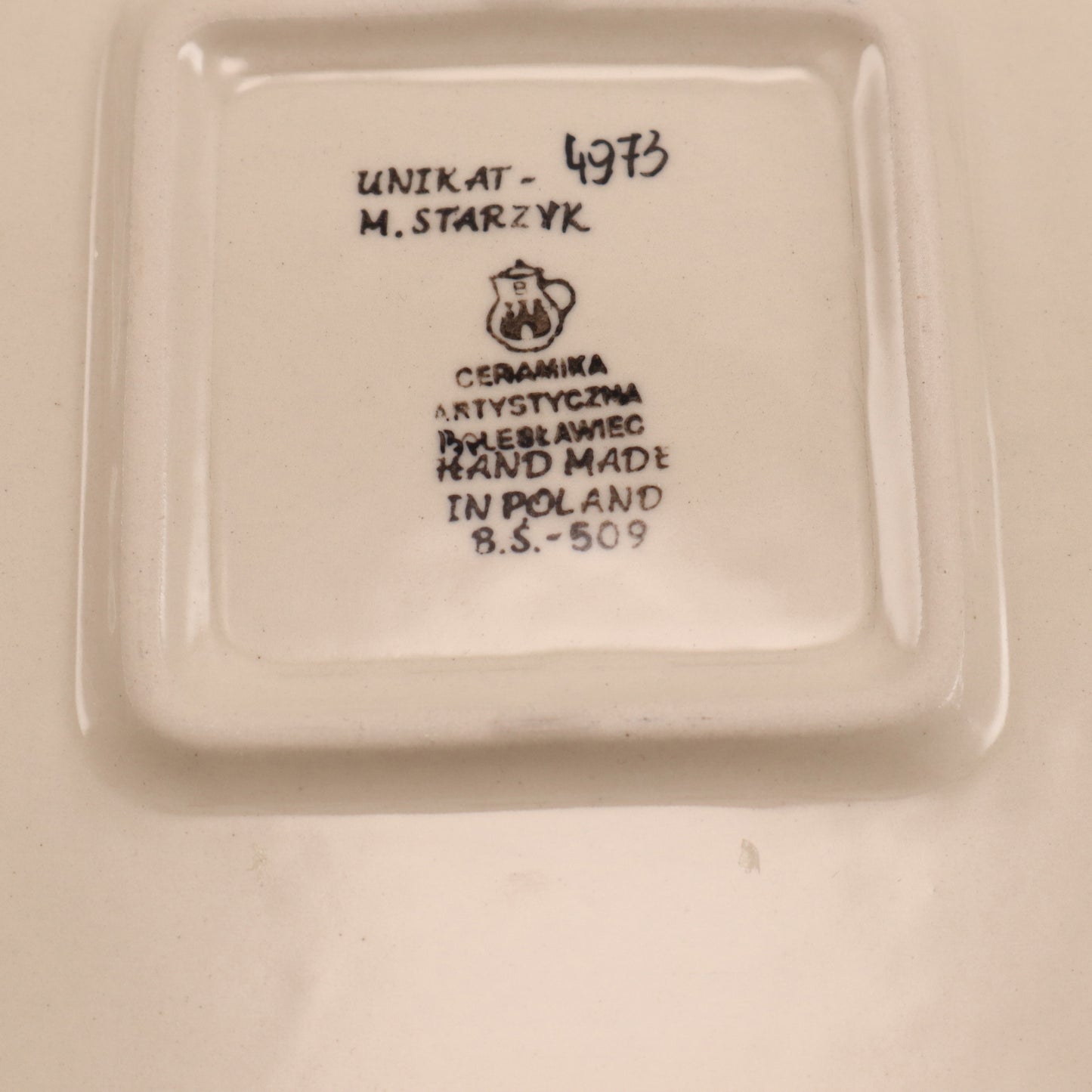 12"x2" Square Baker. Pattern: Blue Aster