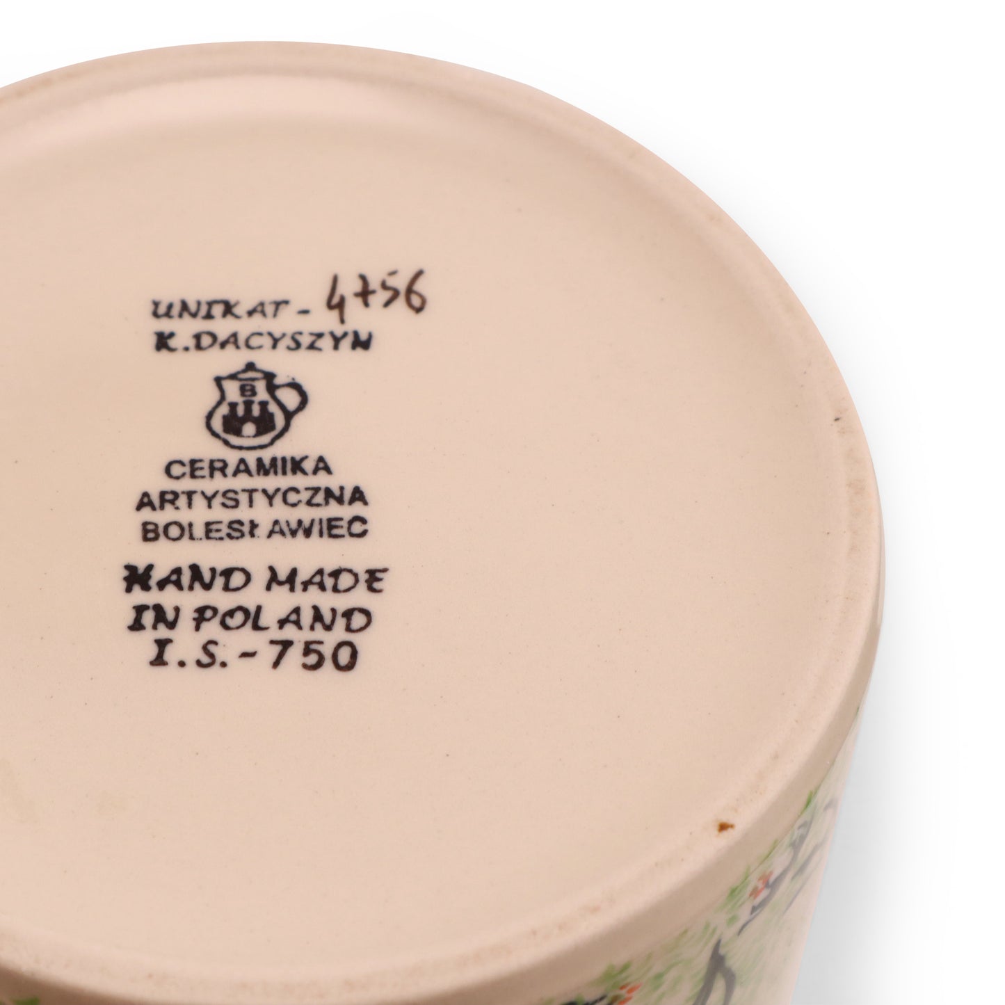 14" Spaghetti Container with Lid. Pattern: Baby Blue