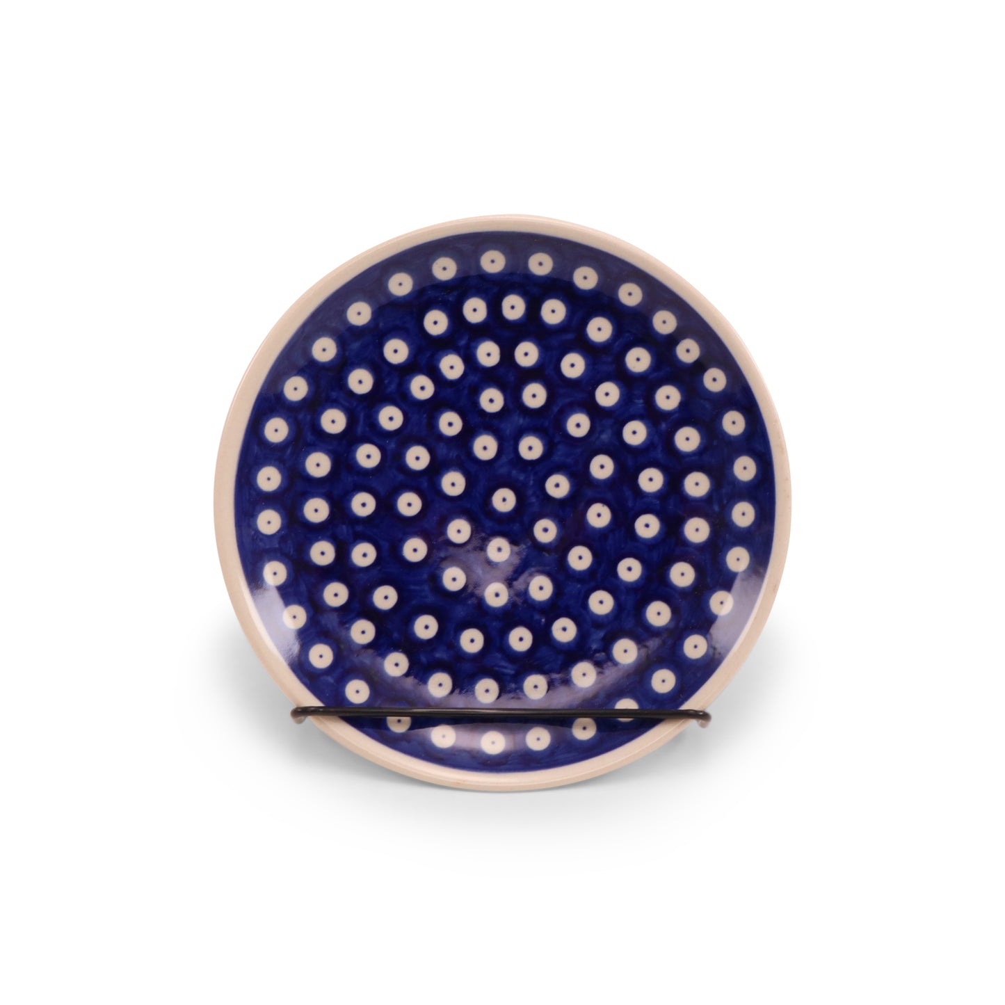 7.5" Dessert Plate. Pattern: Owl Eye Cobalt