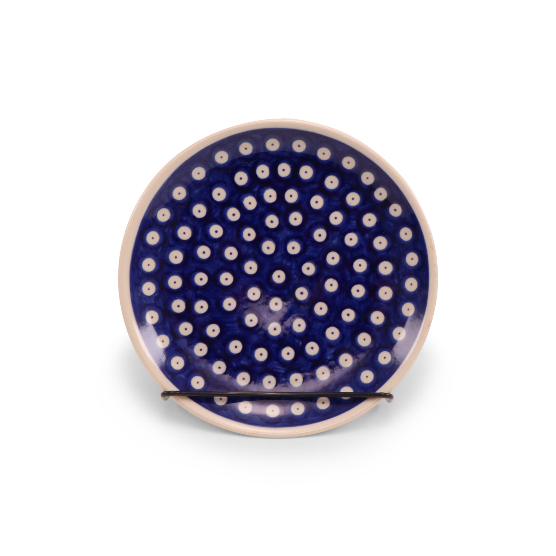 7.5" Dessert  Plate. Pattern: Owl Eye Cobalt