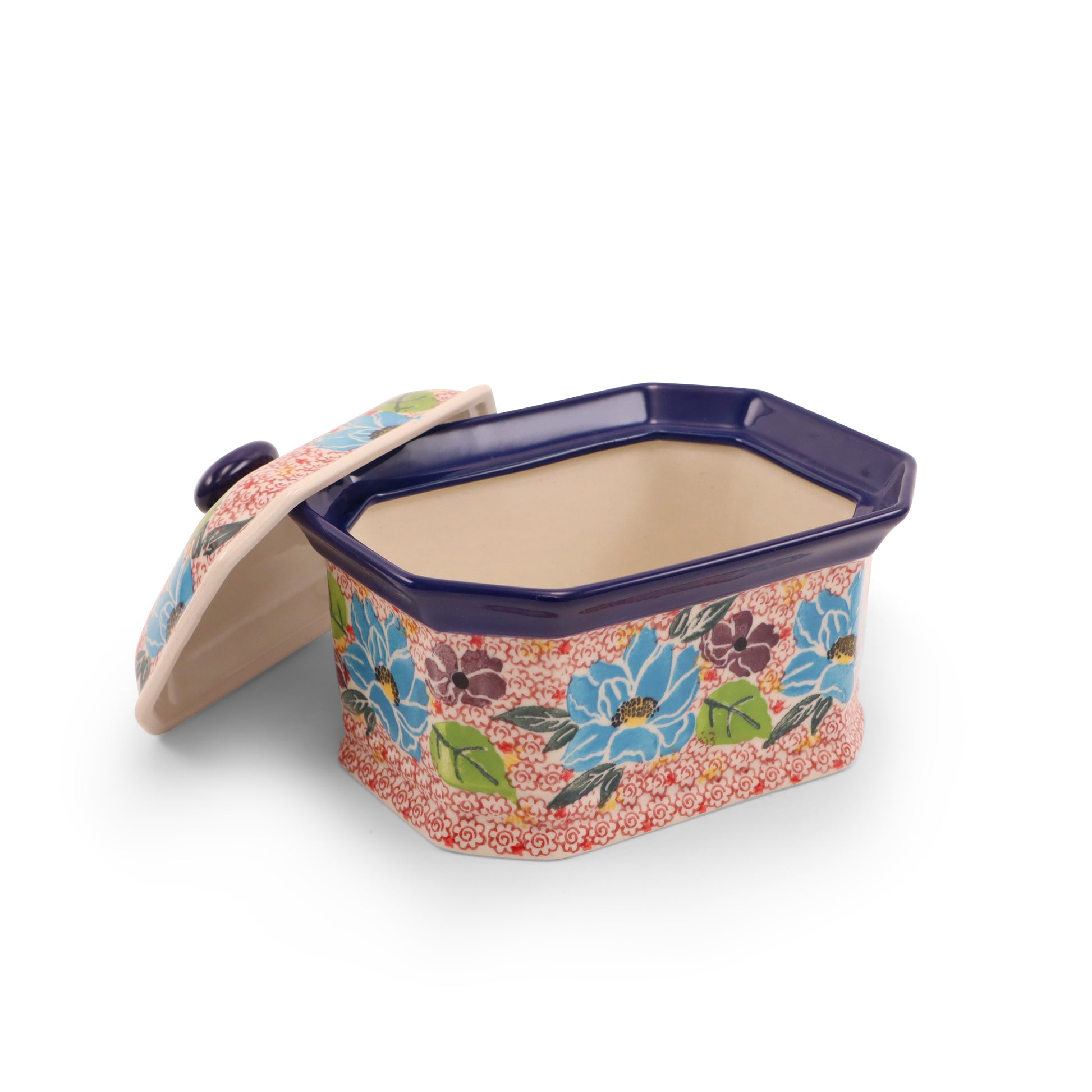 6.5"x5"x3.5 Octagonal Container Pattern: Summertime