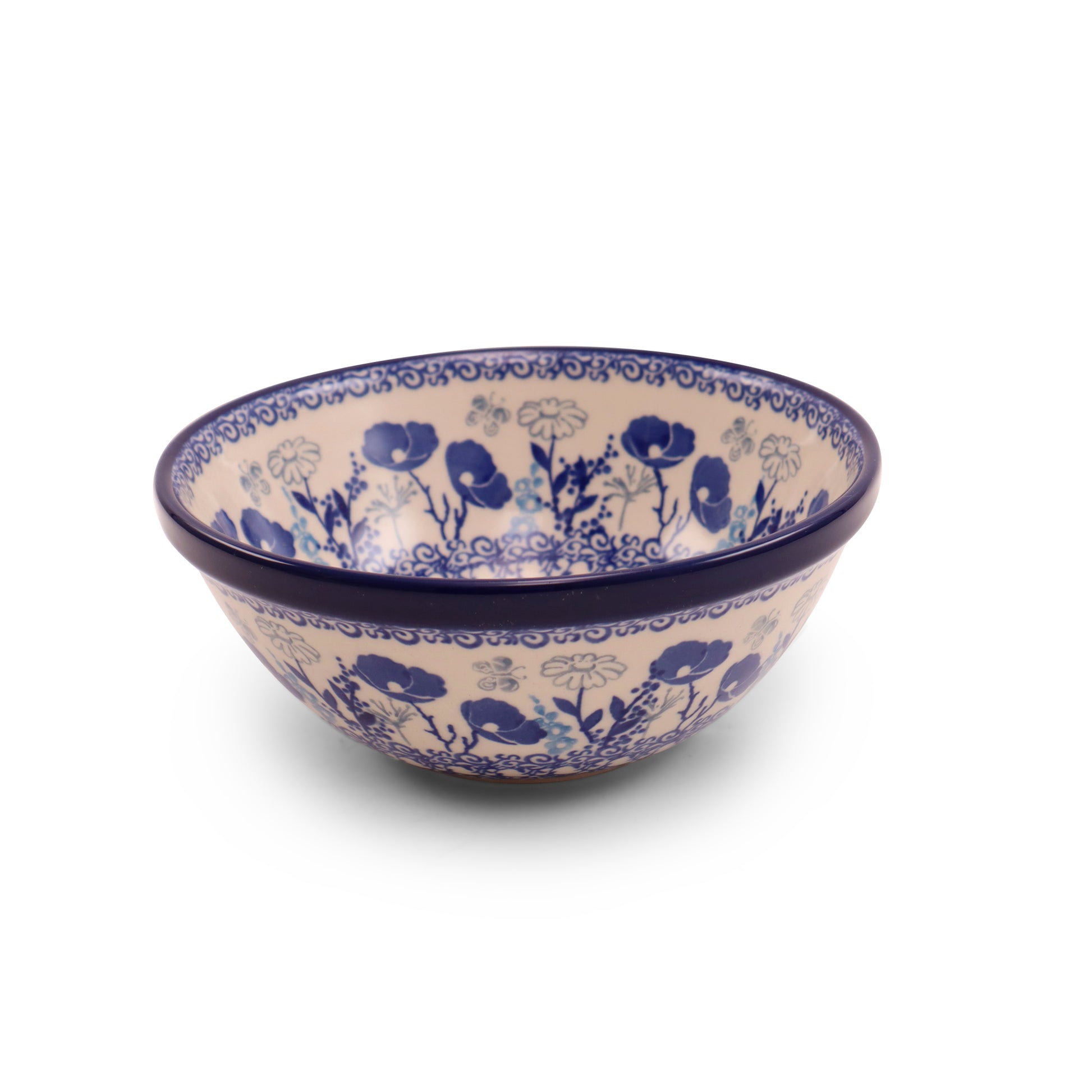 6.5"x2.75" Round Ridge Bowl .Pattern:Night Meadow