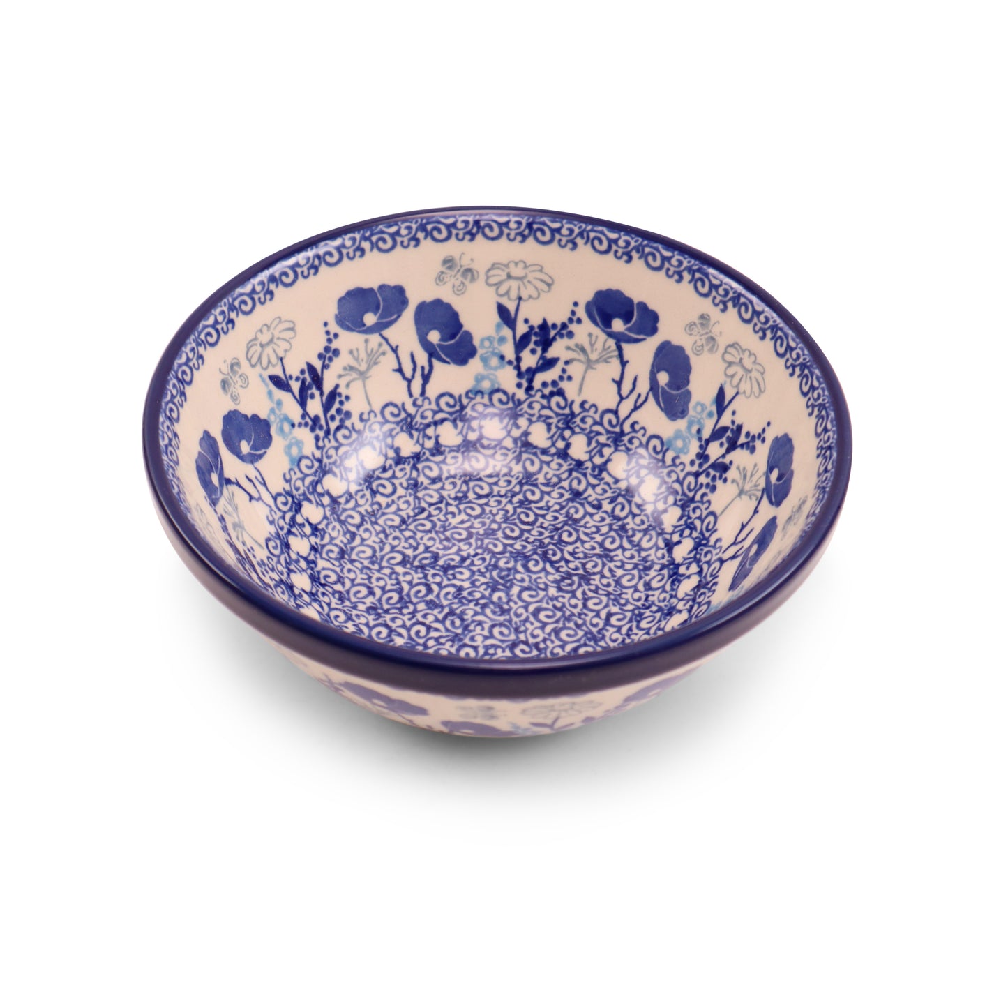 6.5"x2.75" Round Ridge Bowl .Pattern:Night Meadow