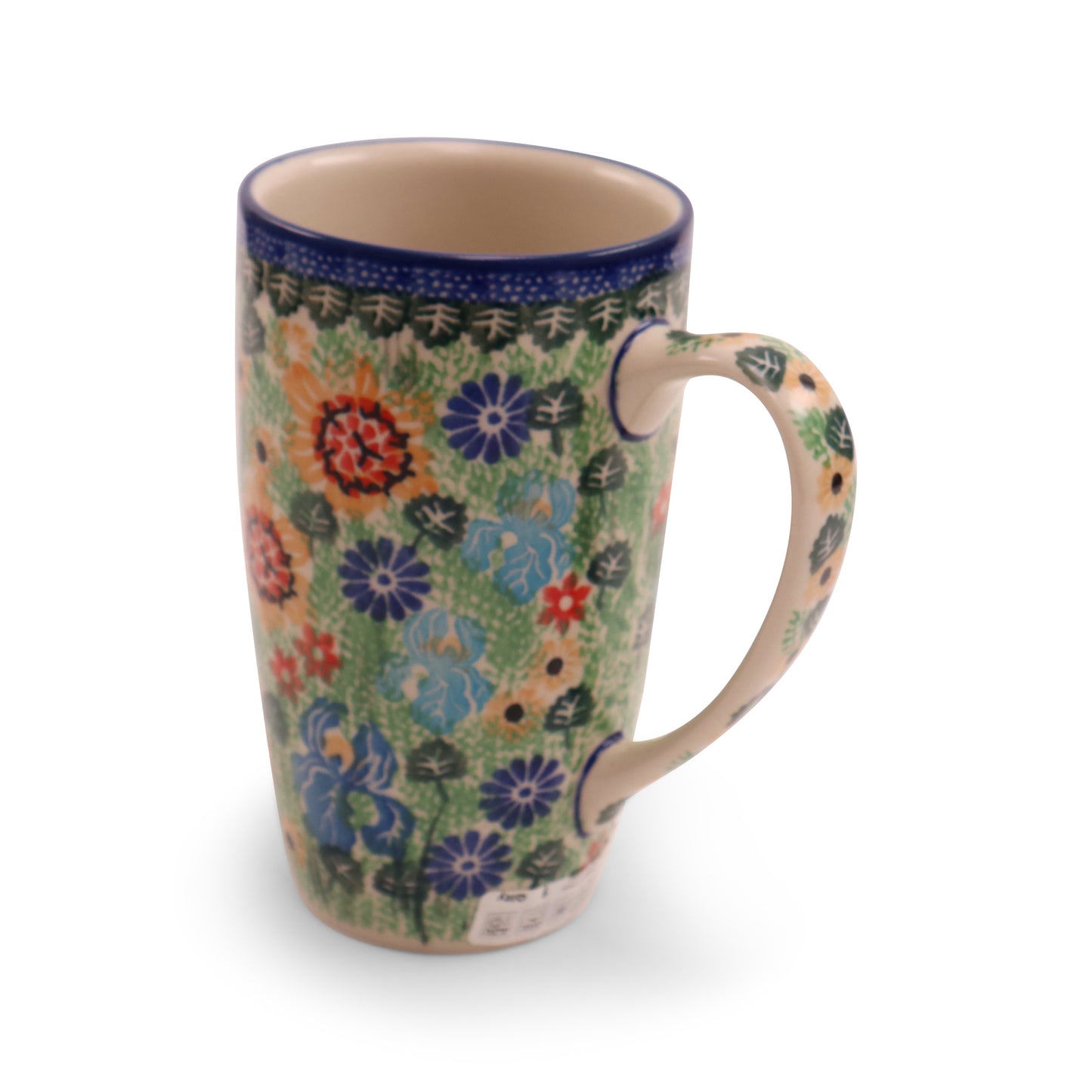 14oz Latte Mug .Pattern:Earth Meadow
