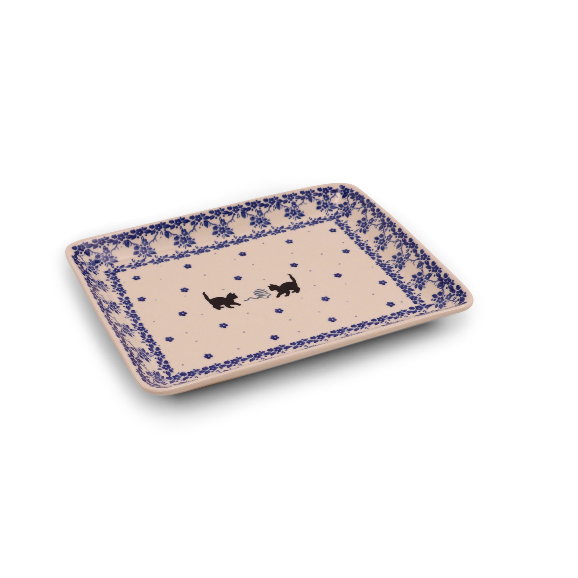 8.5"x10.5" Rectangular Tray Pattern: Play With Kitty