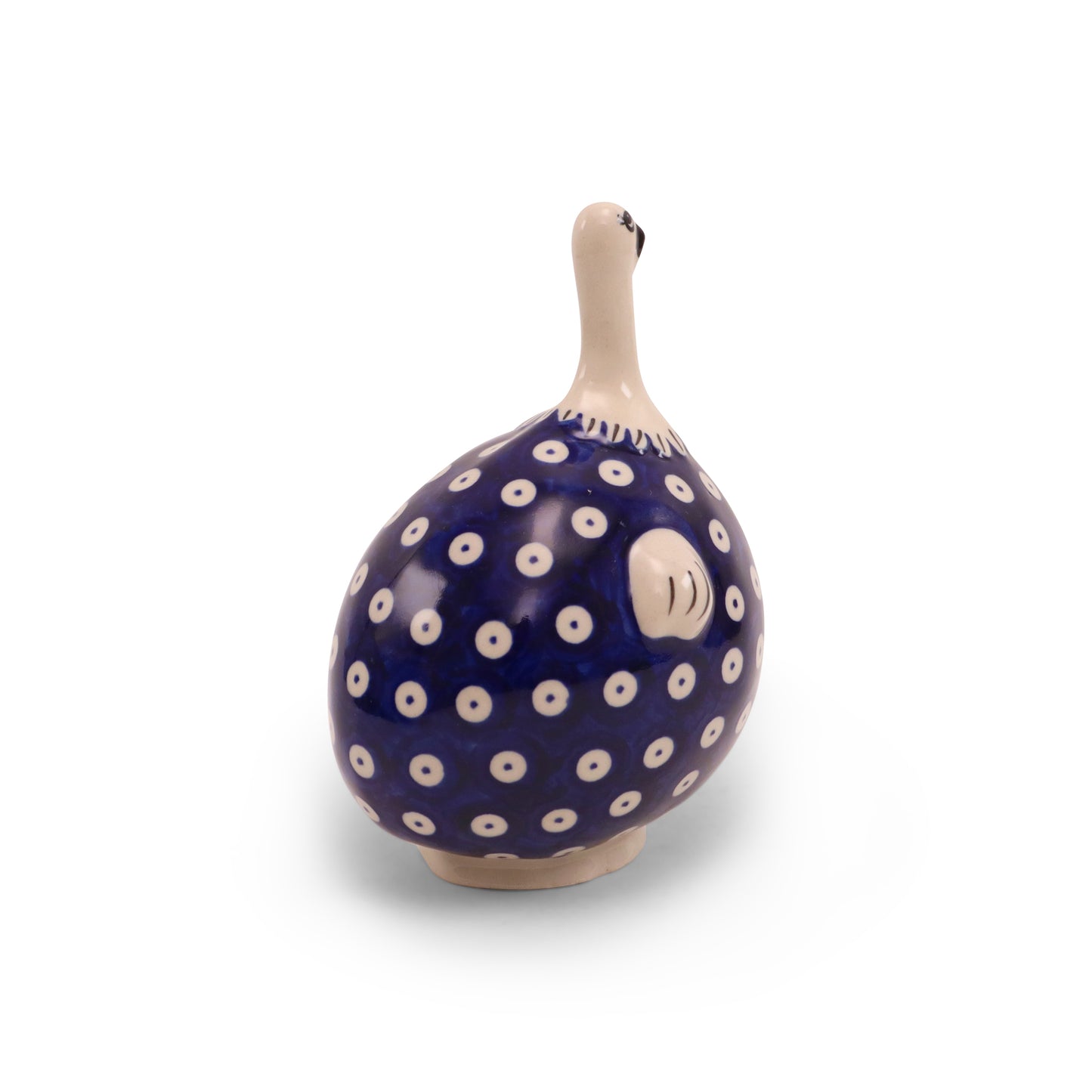 5"x6" Guinea Figurine. Pattern: Owl Eye Cobalt