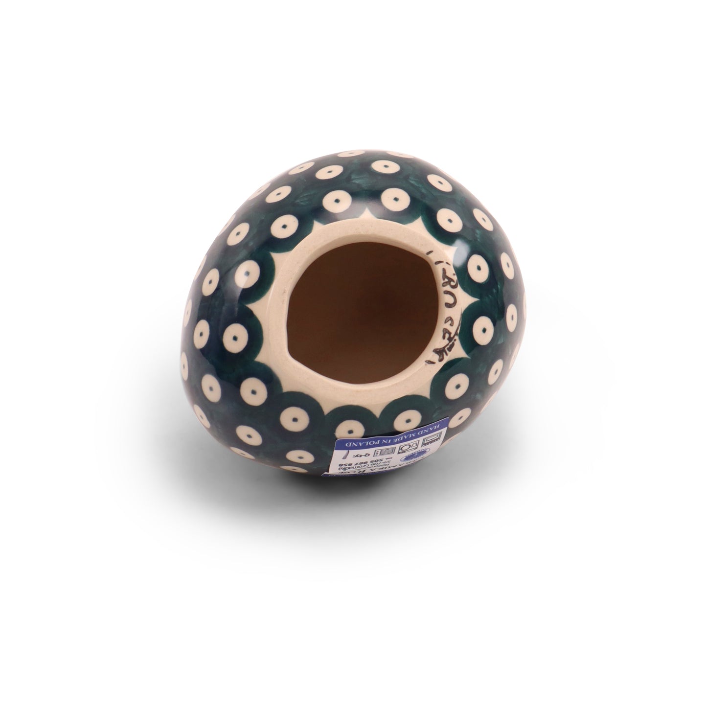 5"x6" Guinea Figurine. Pattern: Owl Eye Emerald