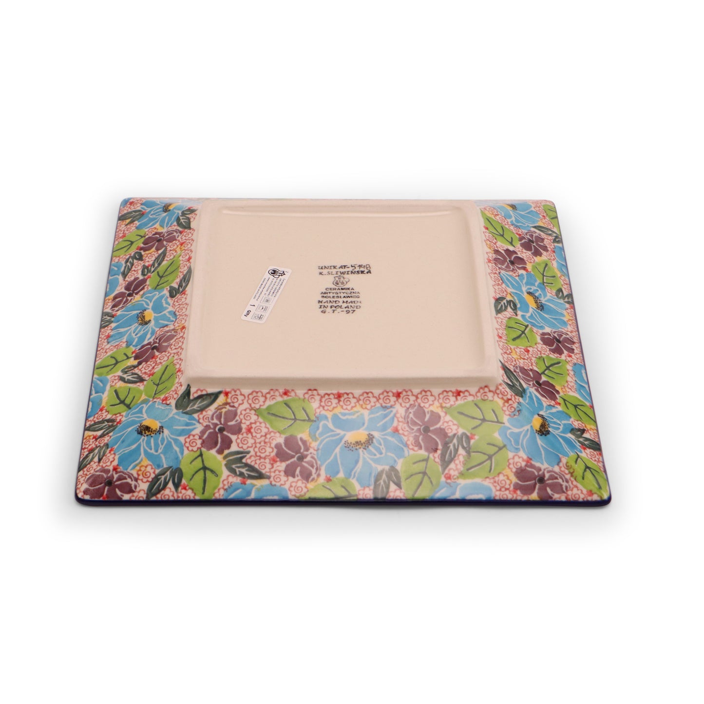 10"x10" Square Plate Pattern: Summertime