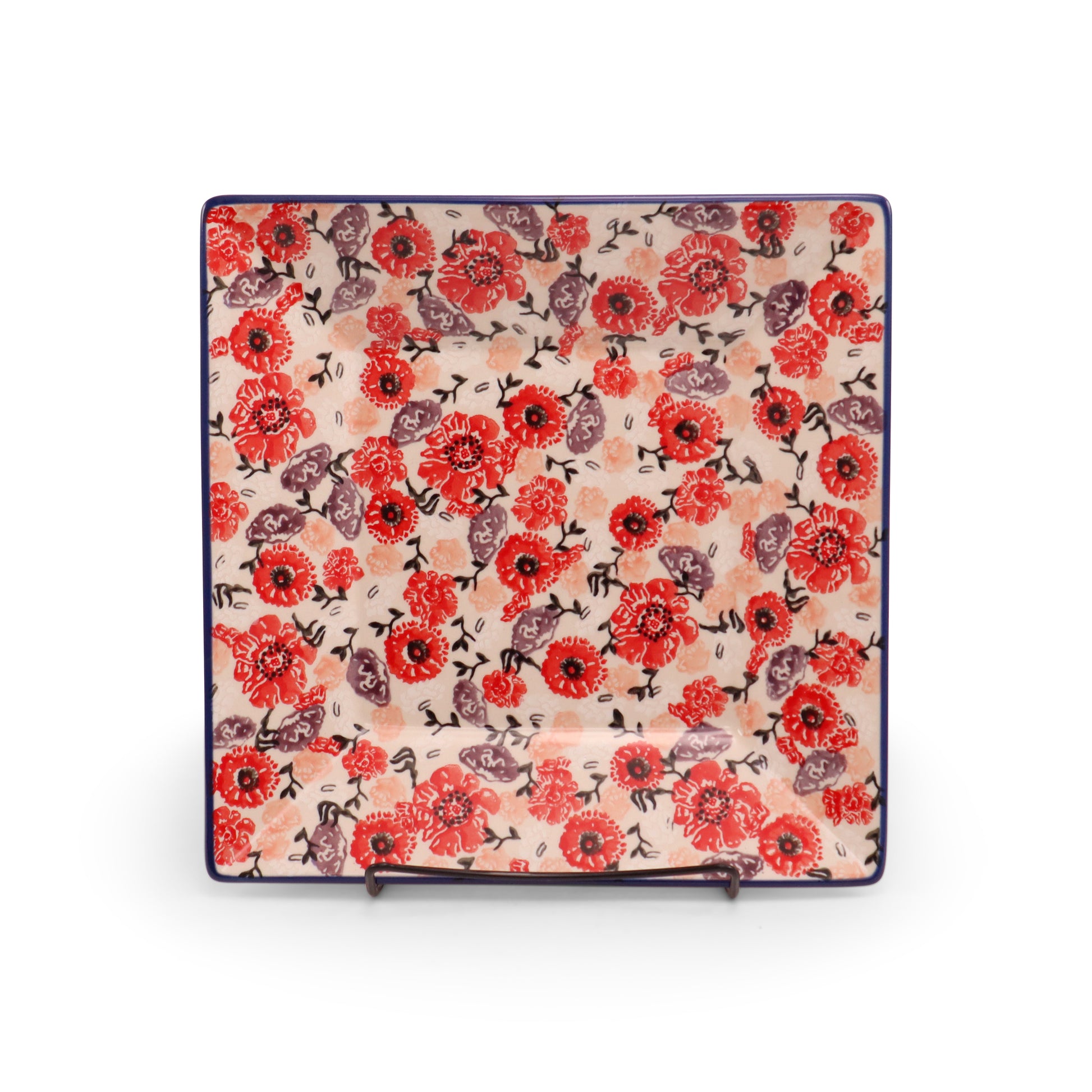 10"x10" Square Plate Pattern: Cherry Delight