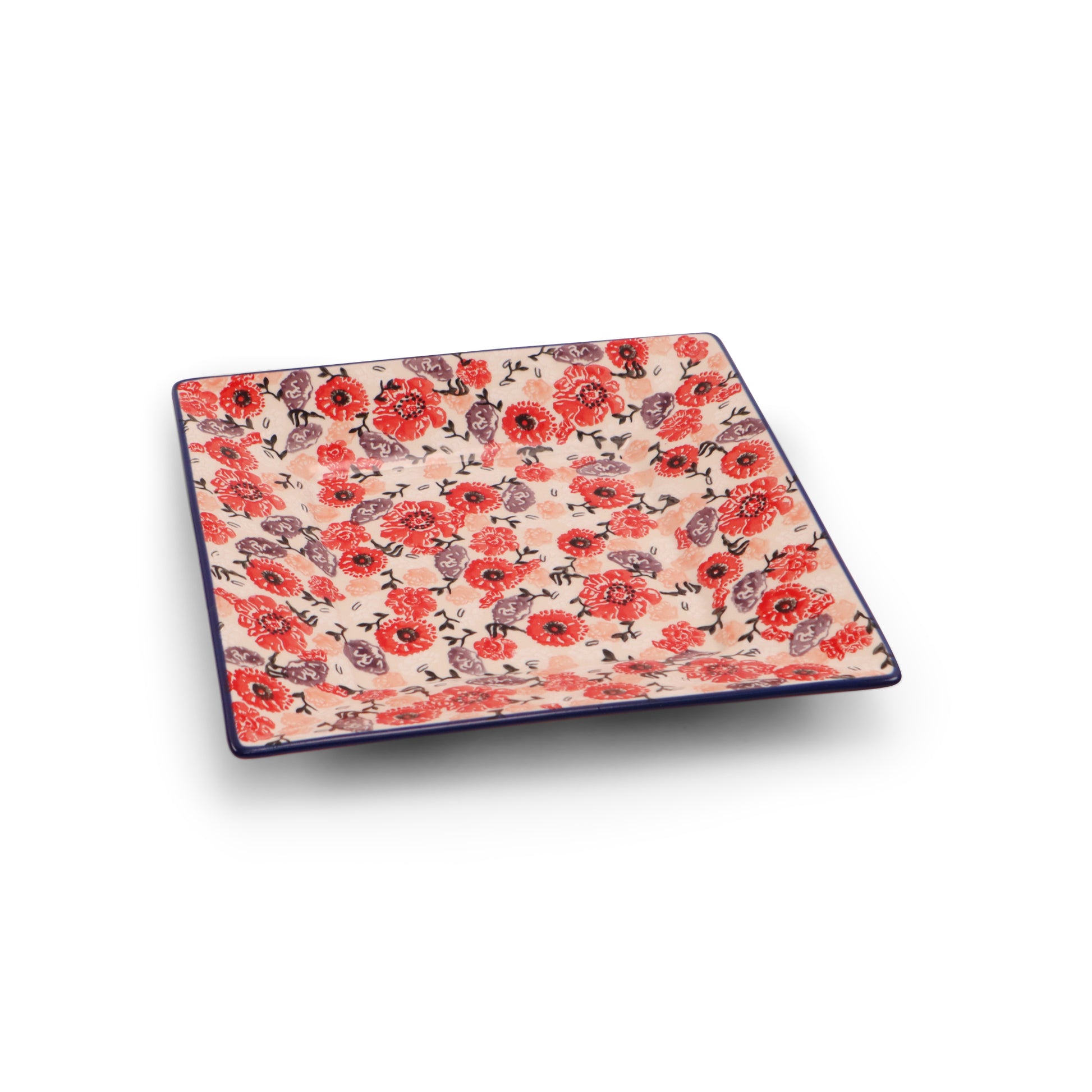 10"x10" Square Plate Pattern: Cherry Delight