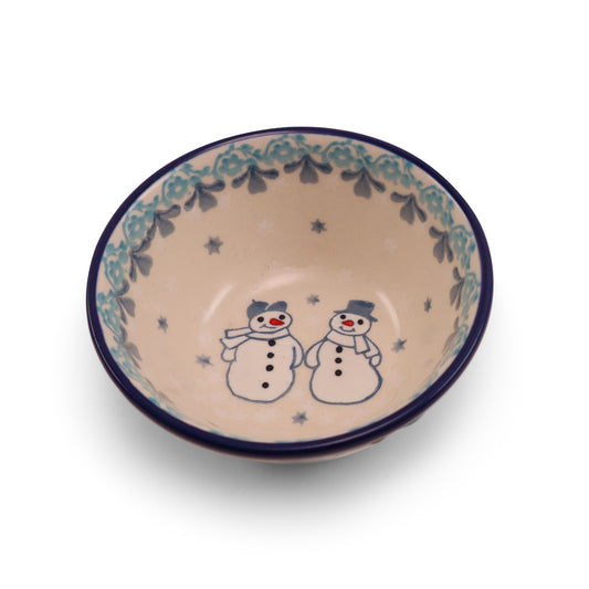 4"x1.7" Round Bowl .Pattern:Snowman Friends