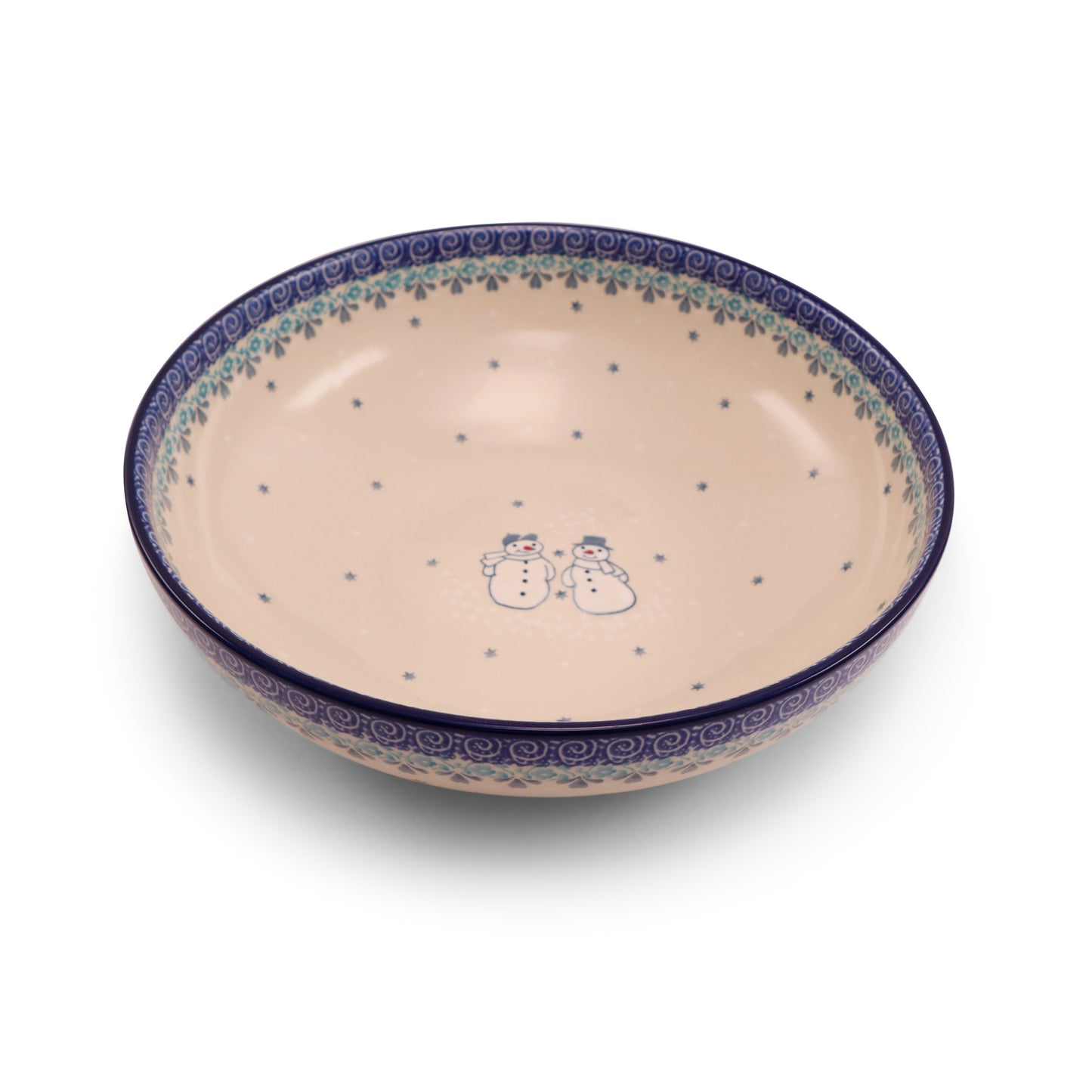 10"x3.5" Round Bowl .Pattern:Snowman Friends
