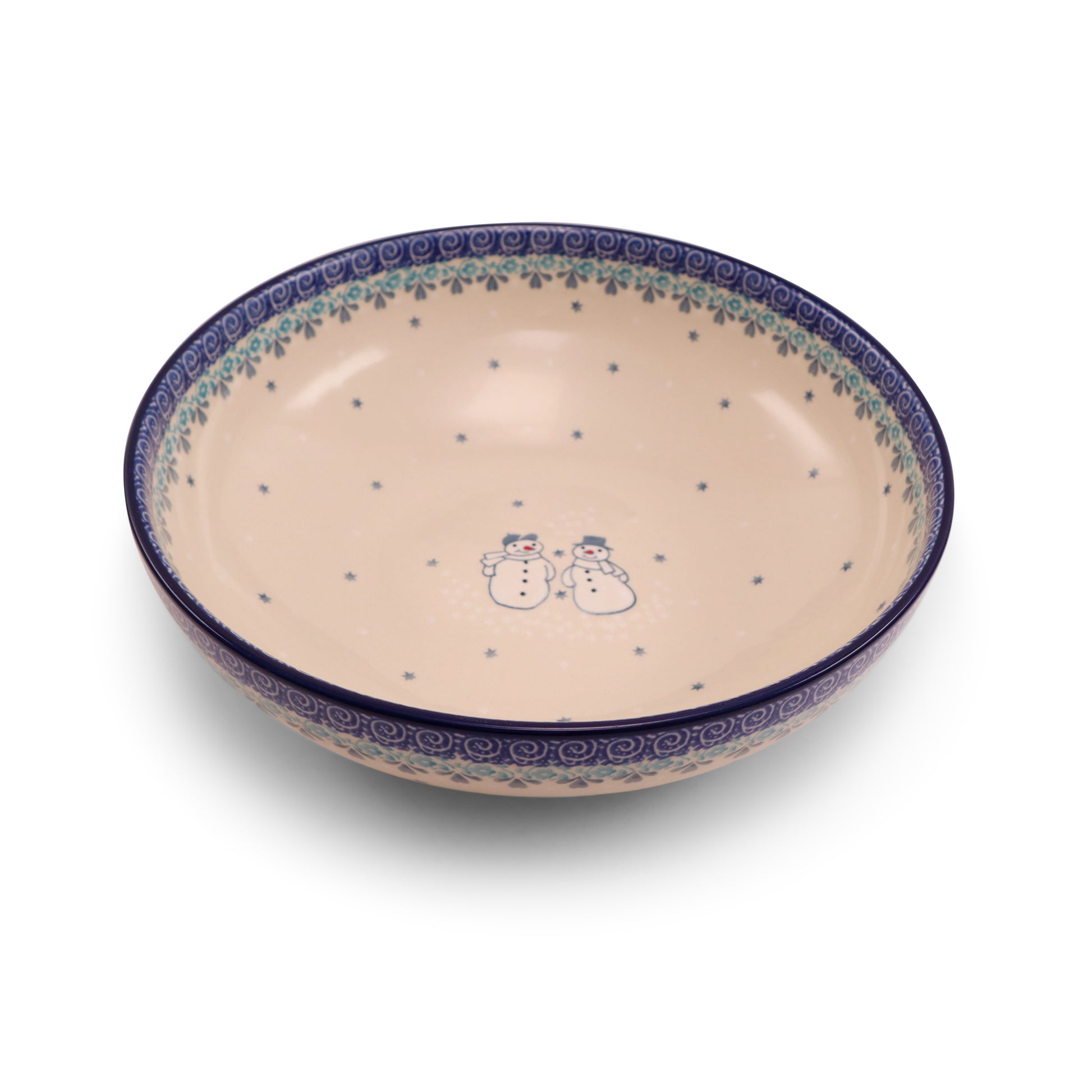10"x3.5" Round Bowl .Pattern:Snowman Friends